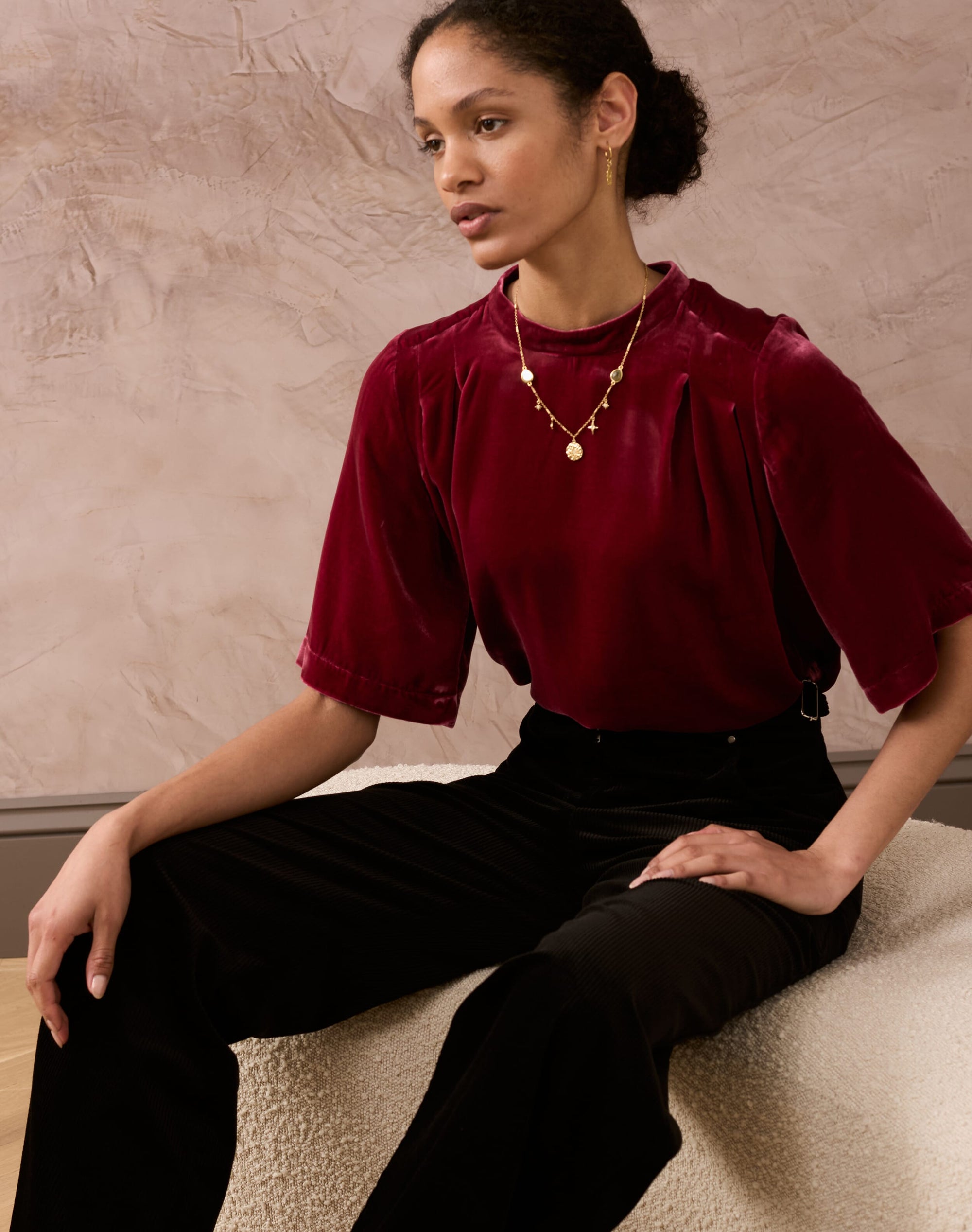 Silk Velvet Blouse