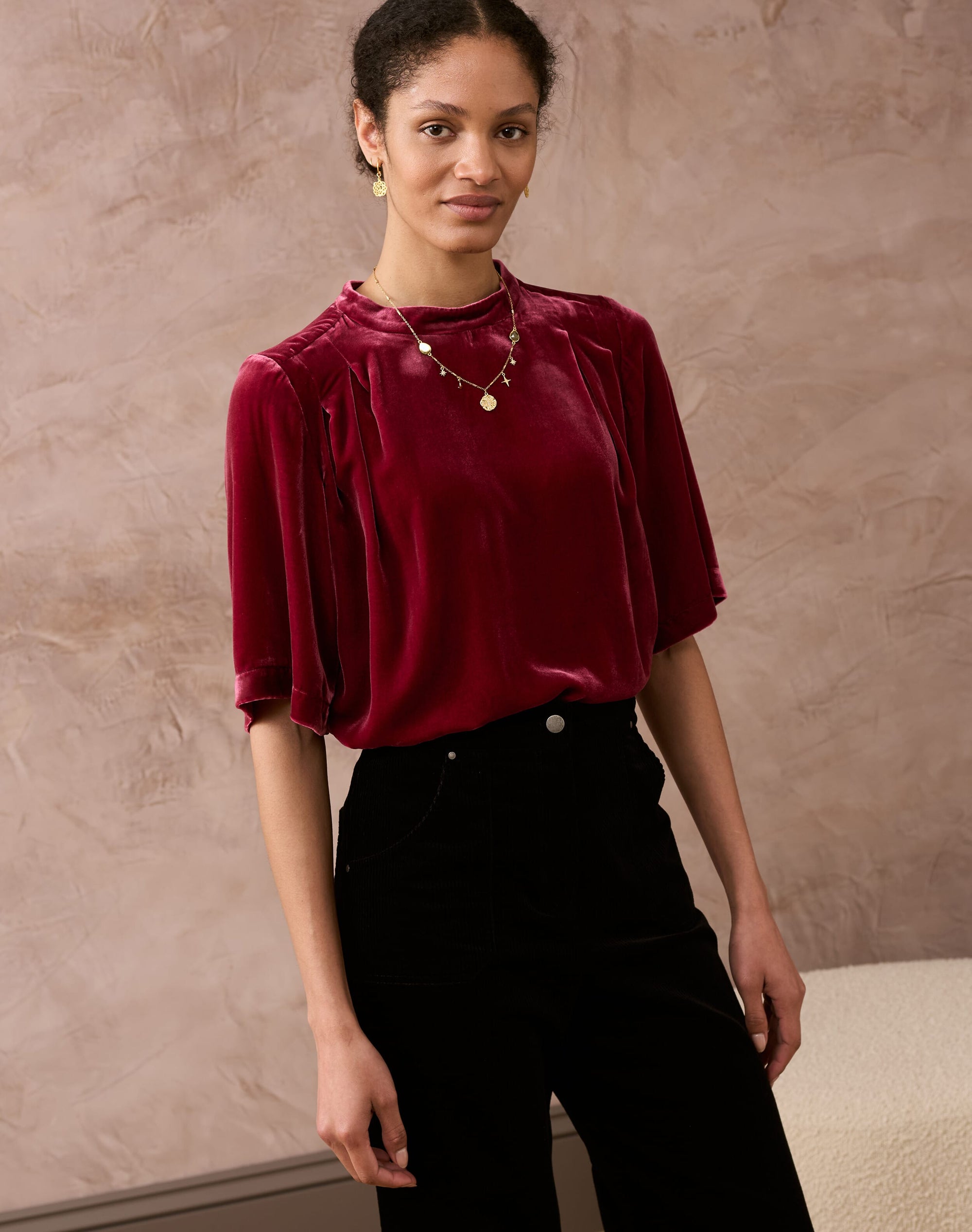 Silk Velvet Blouse