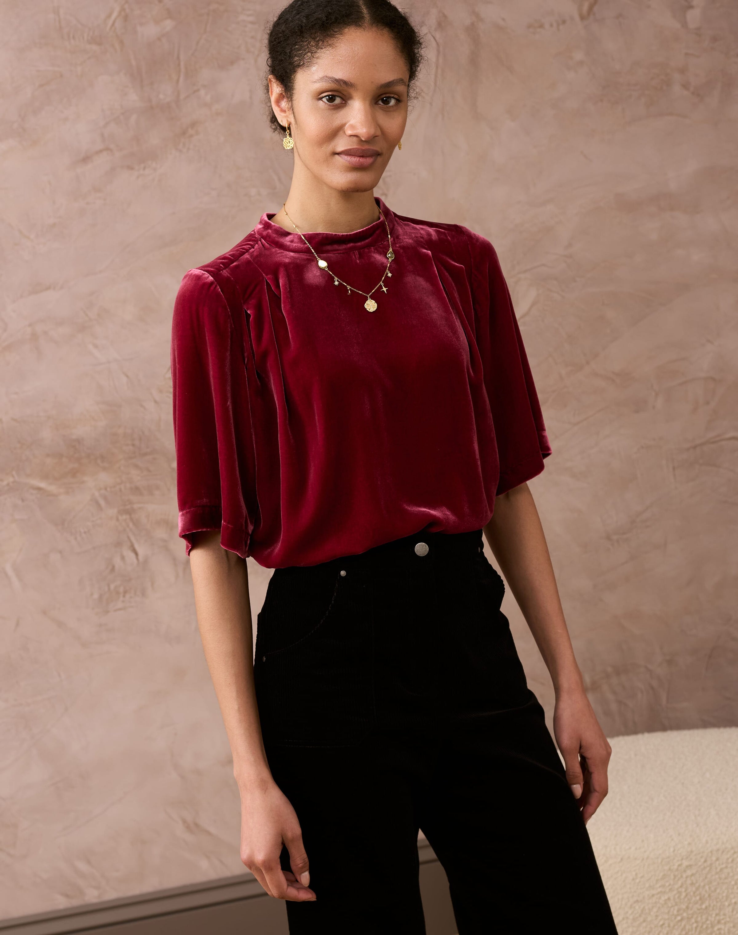 Silk Velvet Blouse