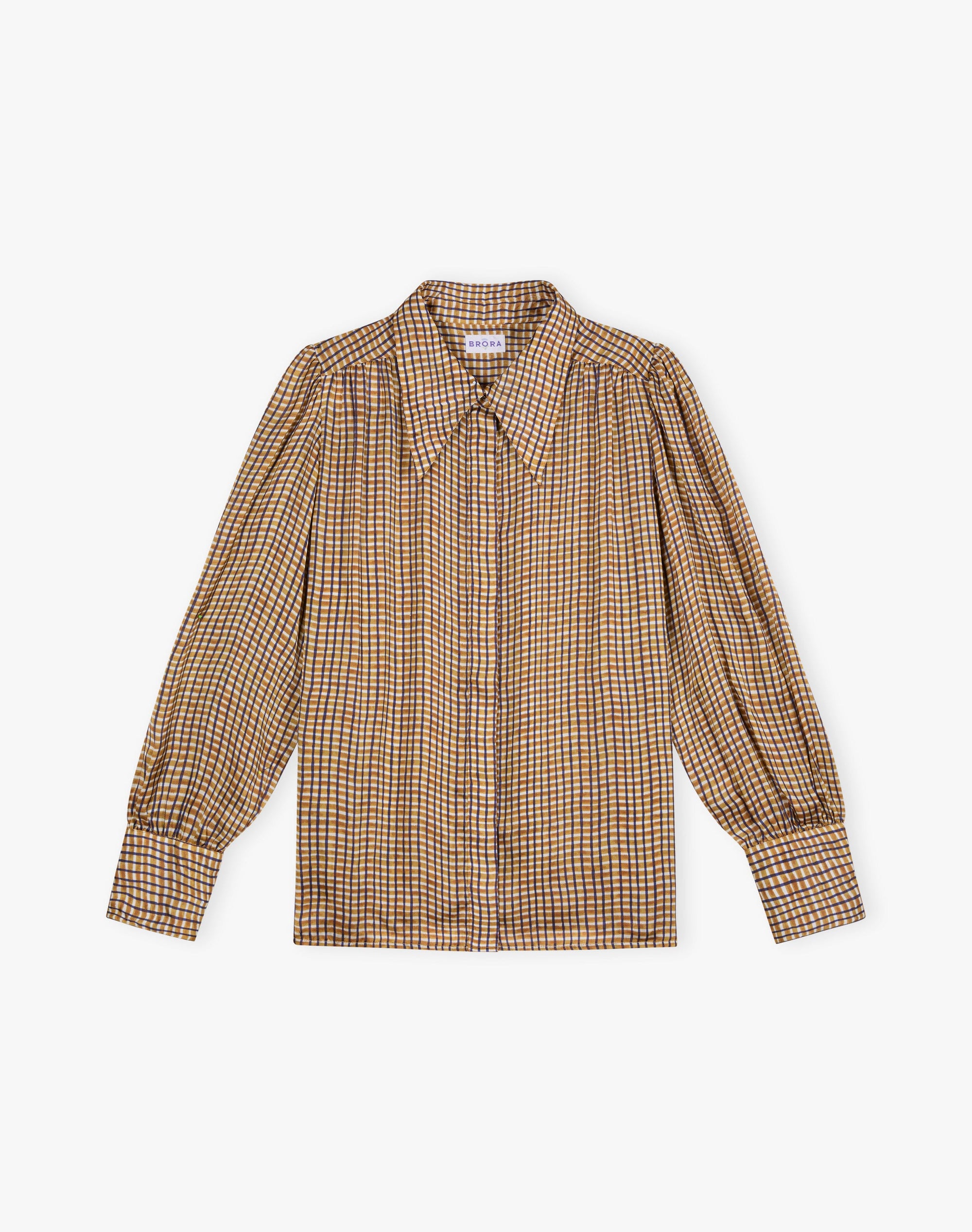 Graphic Check Dagger Collar Shirt