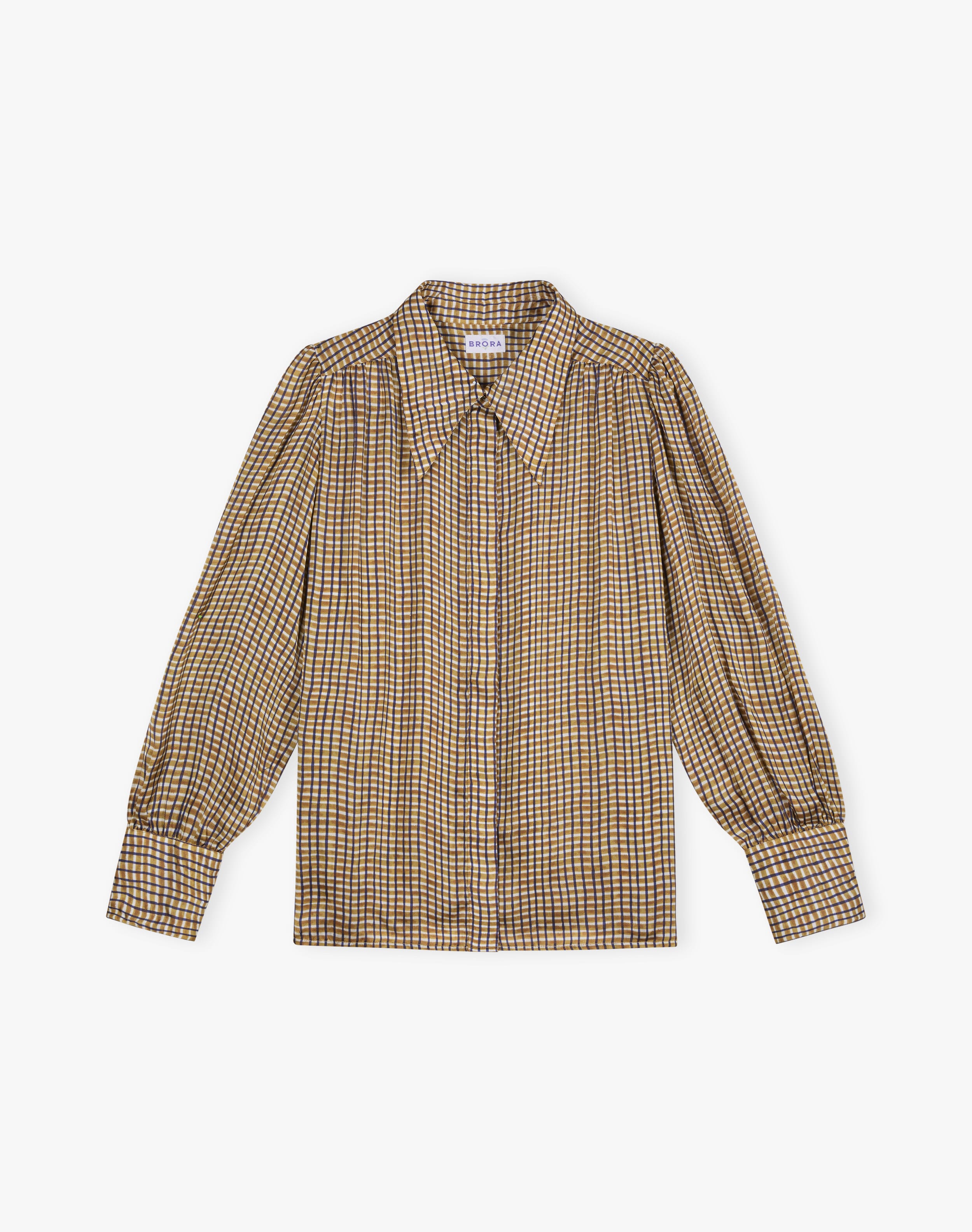 Graphic Check Dagger Collar Shirt