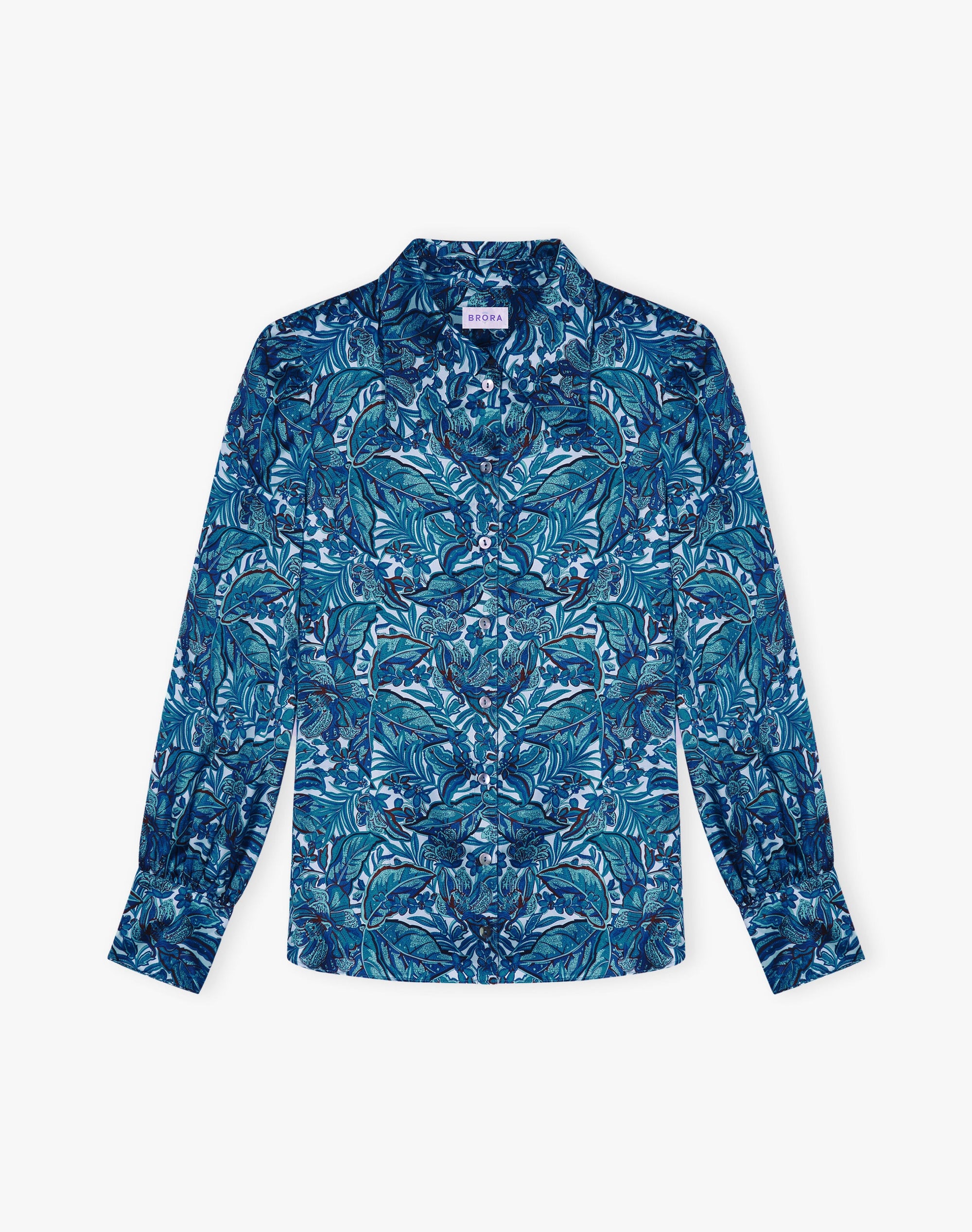 Liberty Print Silk Satin Blouse
