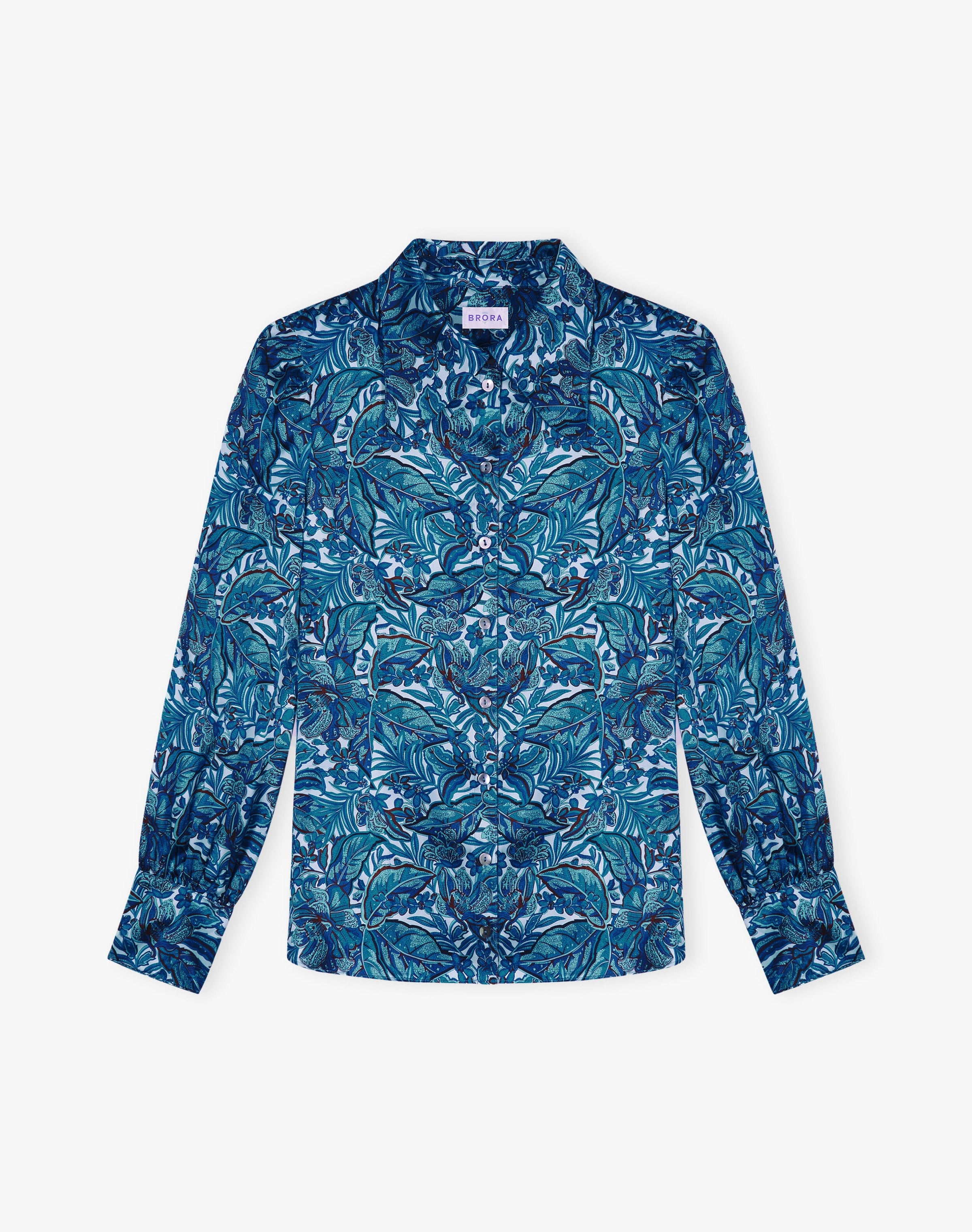 Liberty Print Silk Satin Blouse