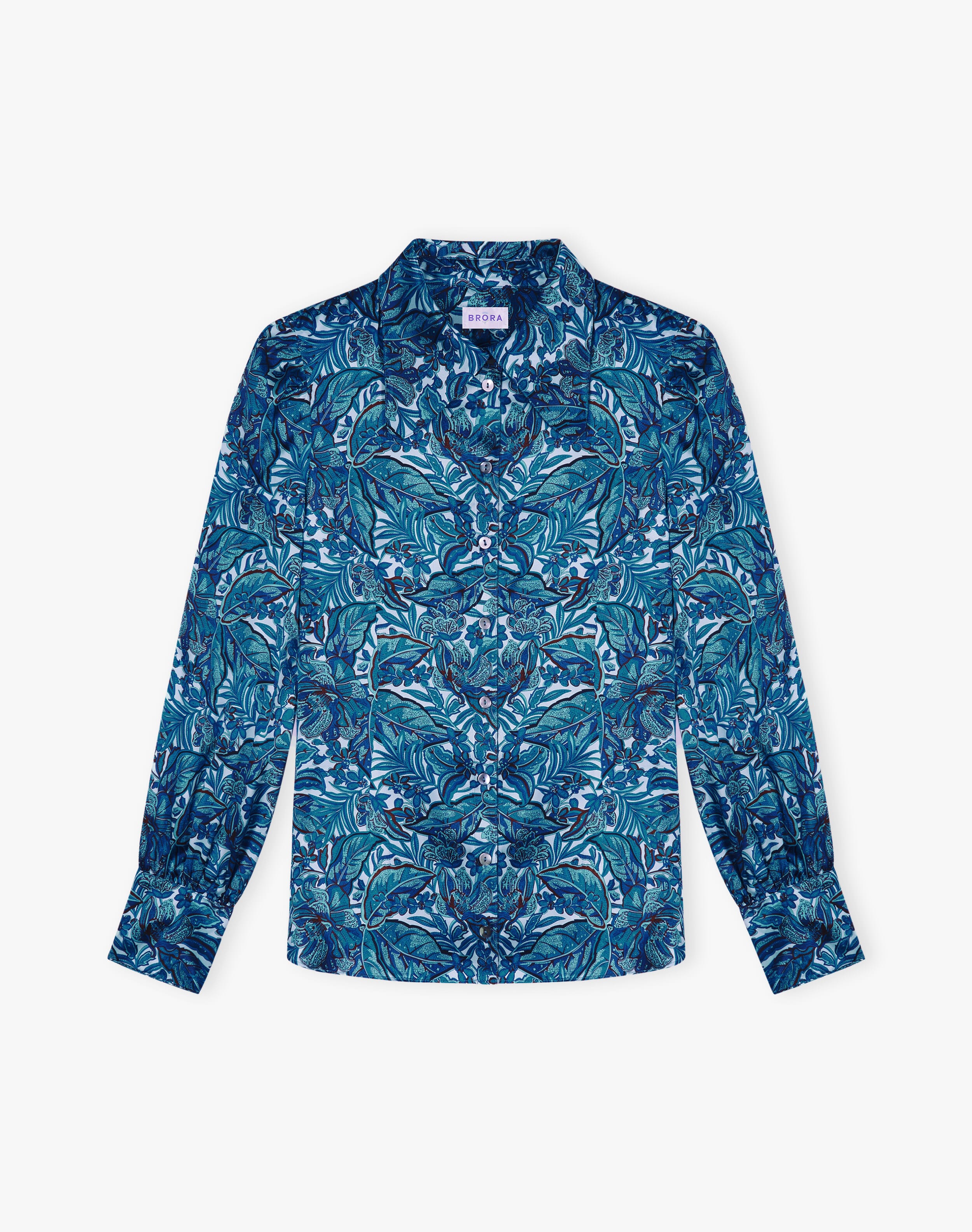 Liberty Print Silk Satin Blouse