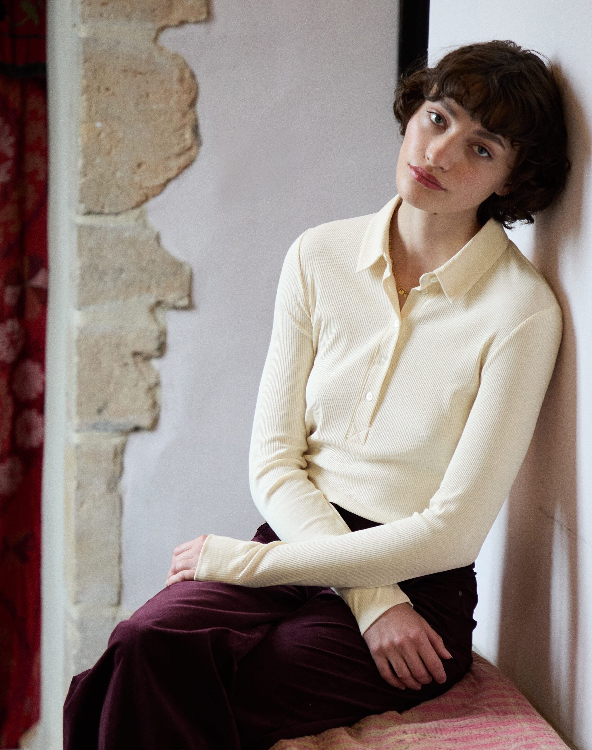 Organic Cotton Ribbed Jersey Shirt