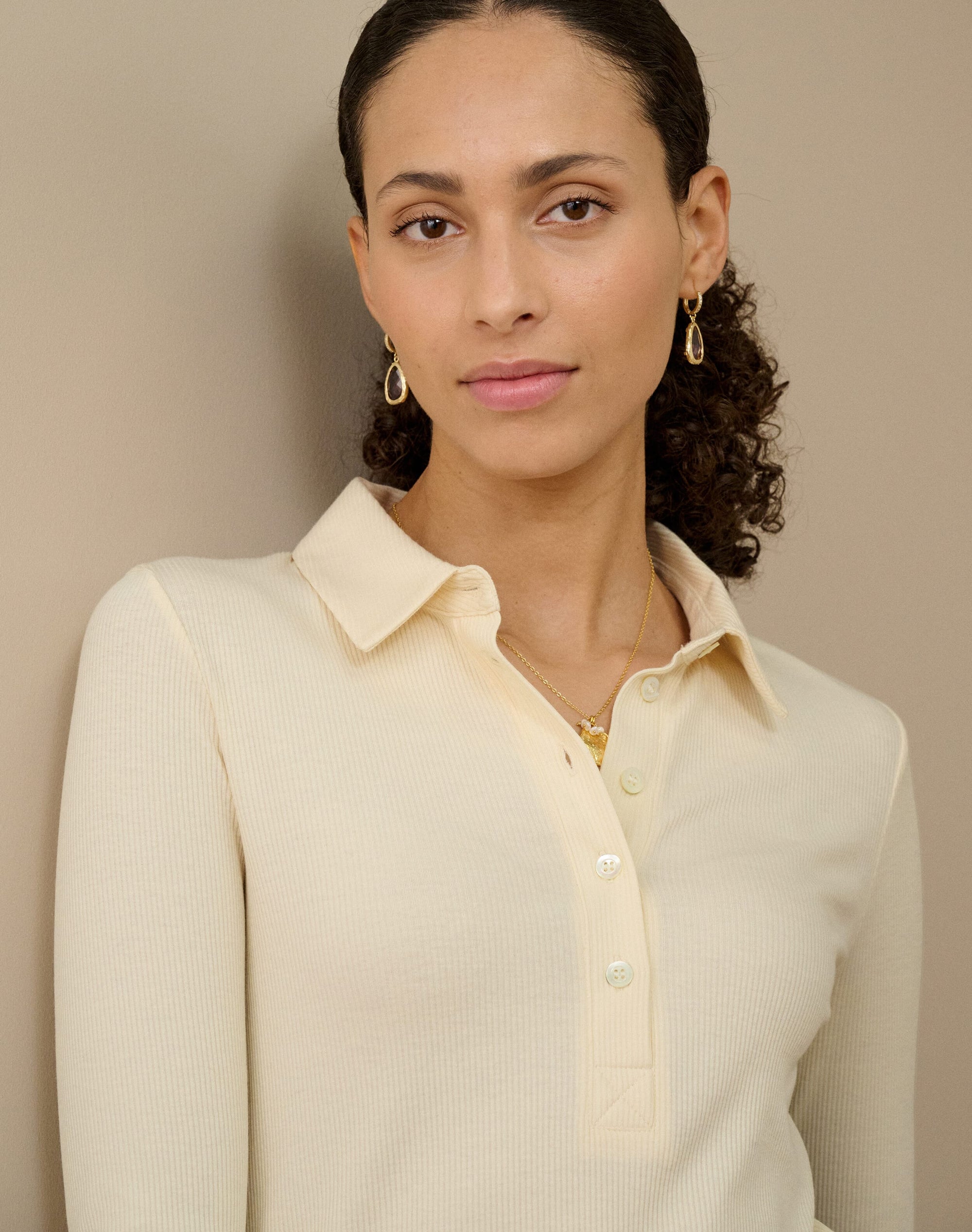 Organic Cotton Ribbed Jersey Shirt