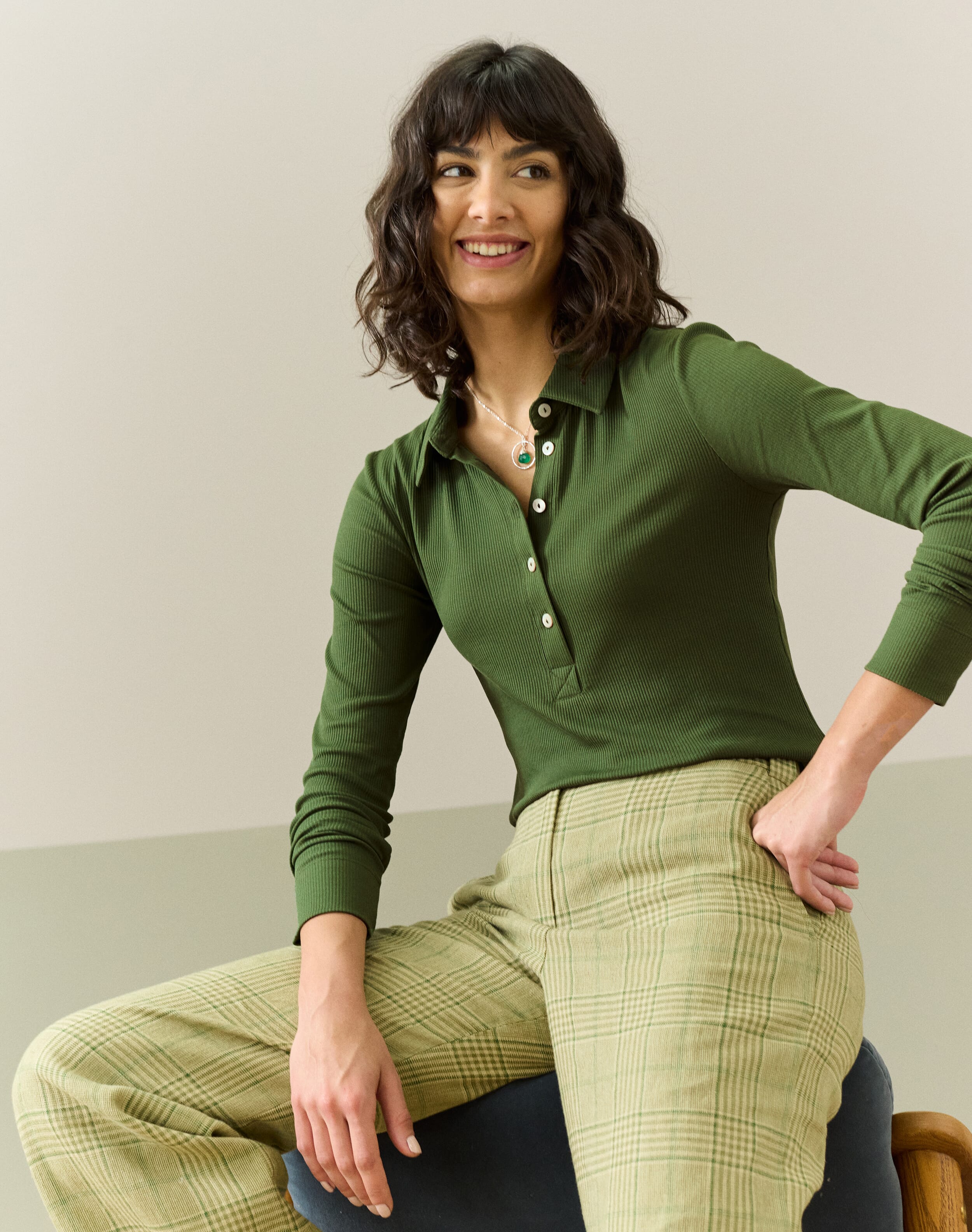 Organic Cotton Ribbed Jersey Shirt