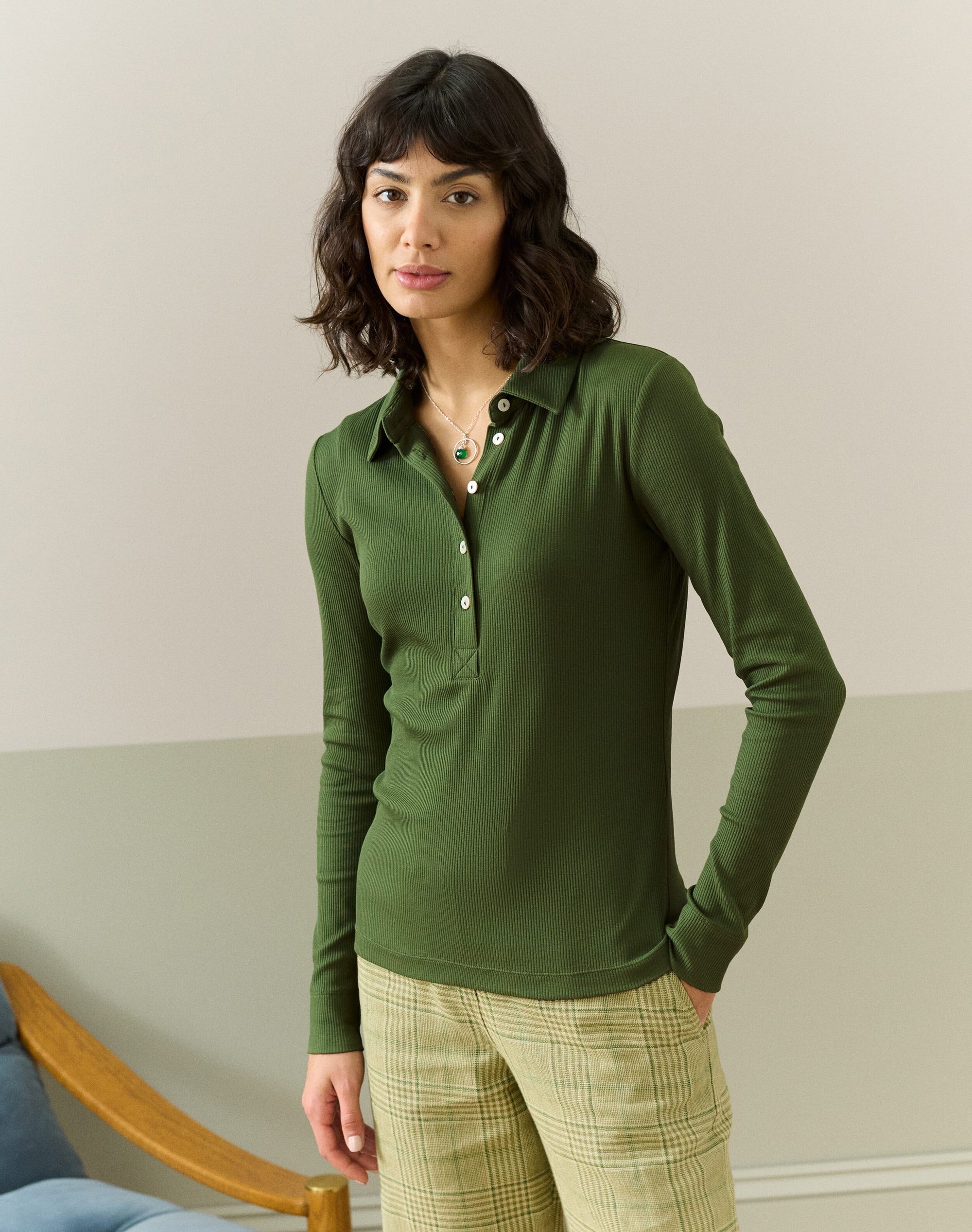 Organic Cotton Ribbed Jersey Shirt