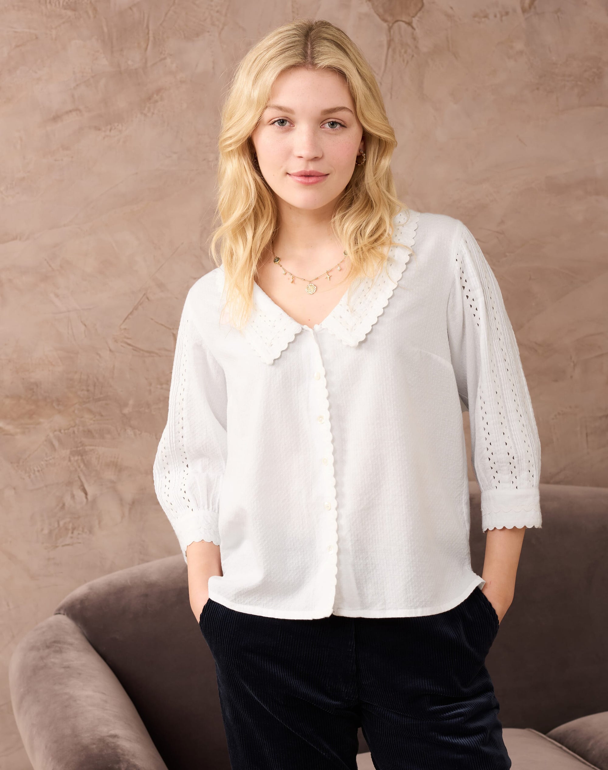 Organic Cotton Chelsea Collar Blouse
