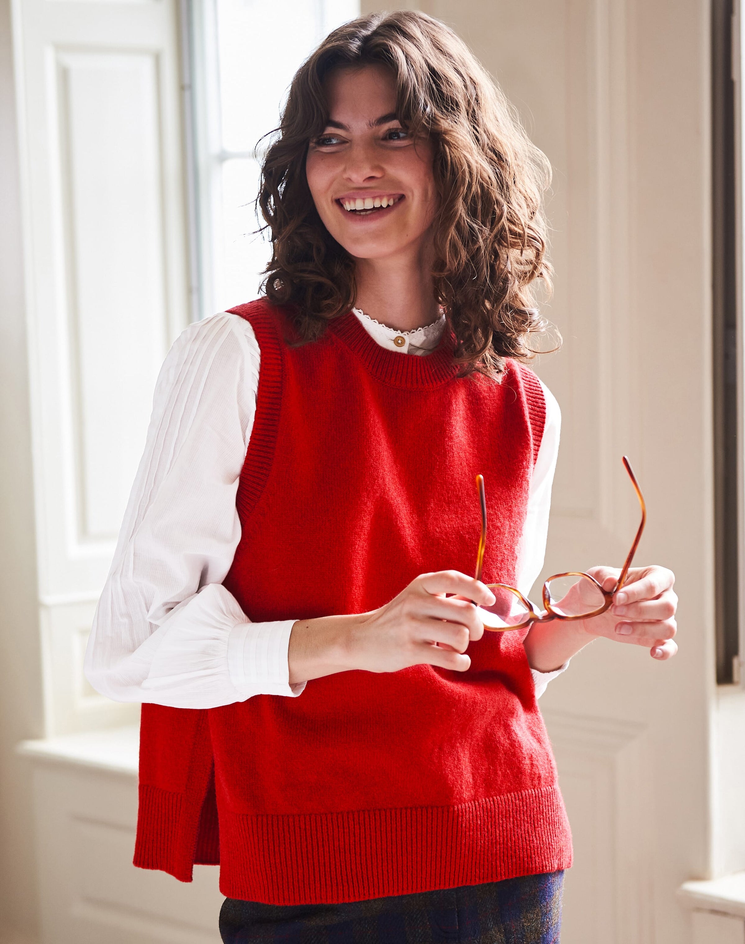 Organic Cotton Pintuck Blouse