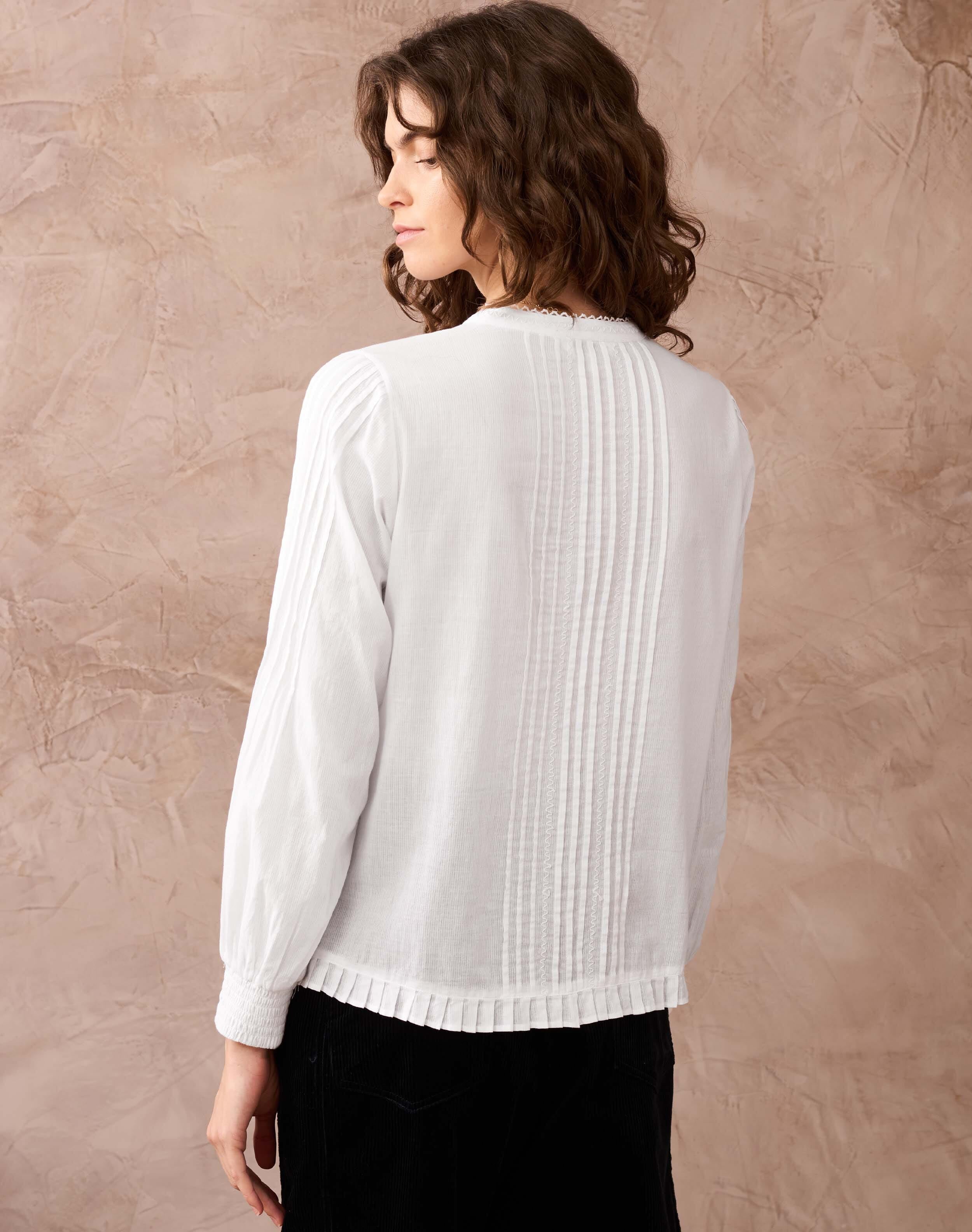 Organic Cotton Pintuck Blouse