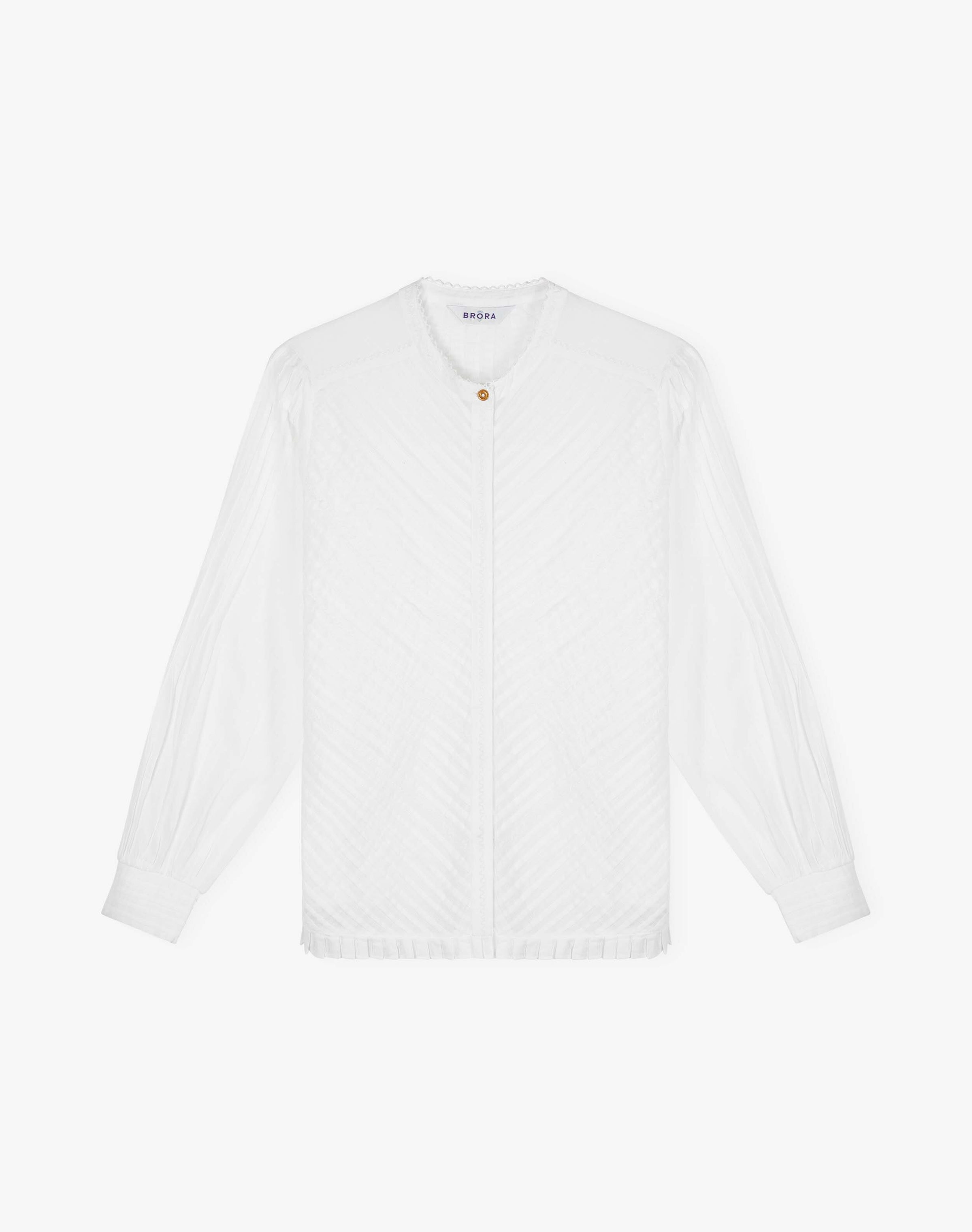 Organic Cotton Pintuck Blouse