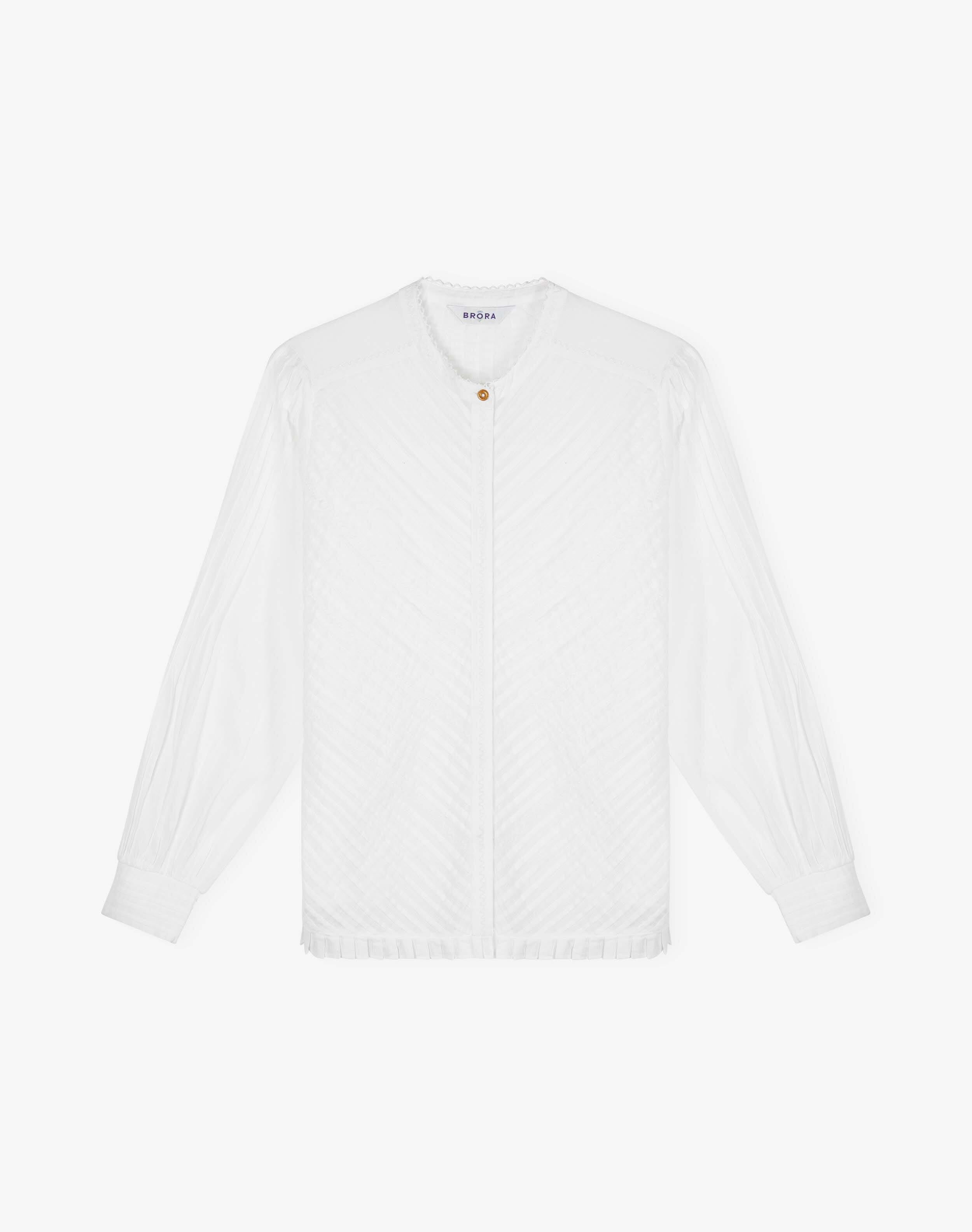 Organic Cotton Pintuck Blouse