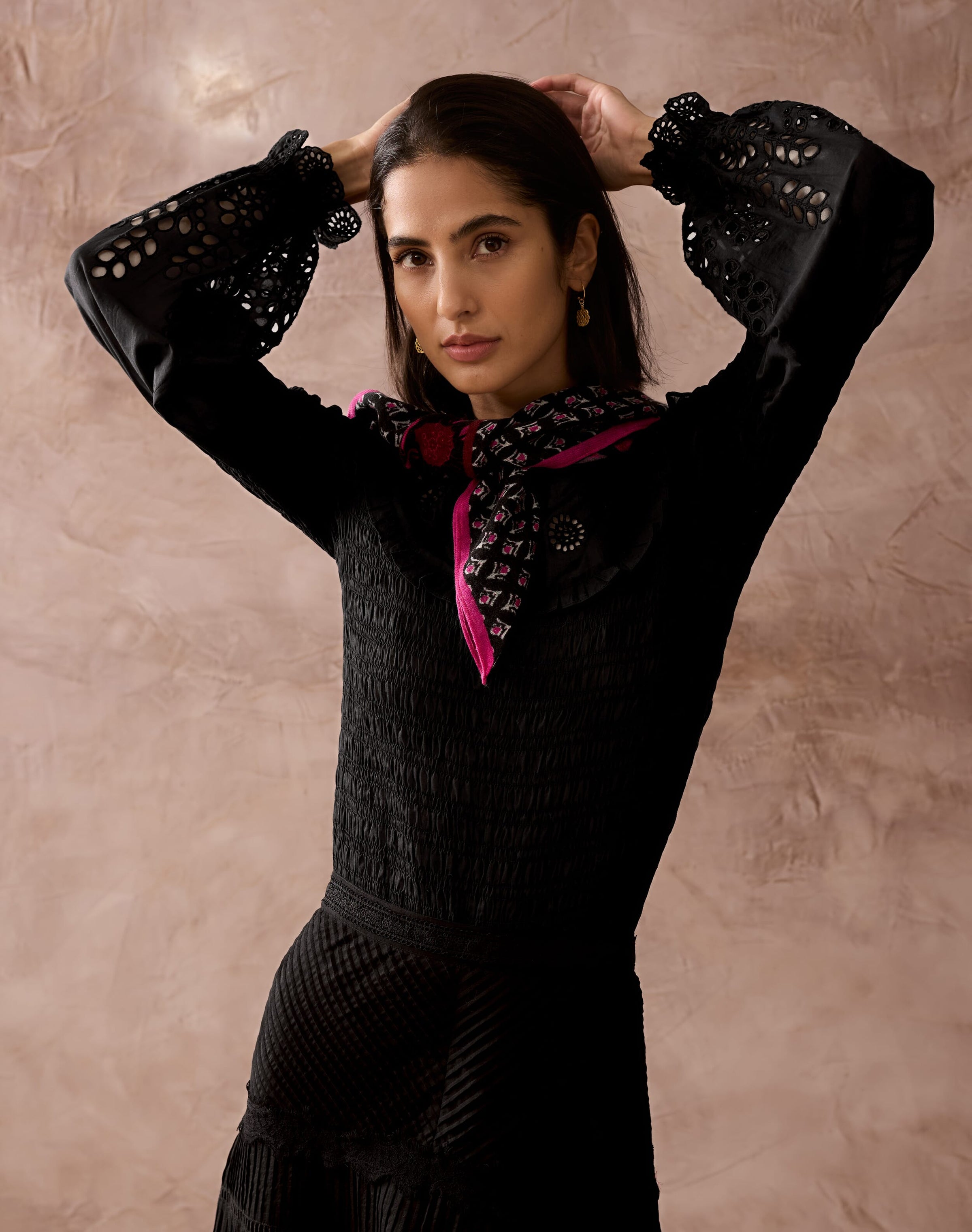 Organic Cotton Shirred Blouse