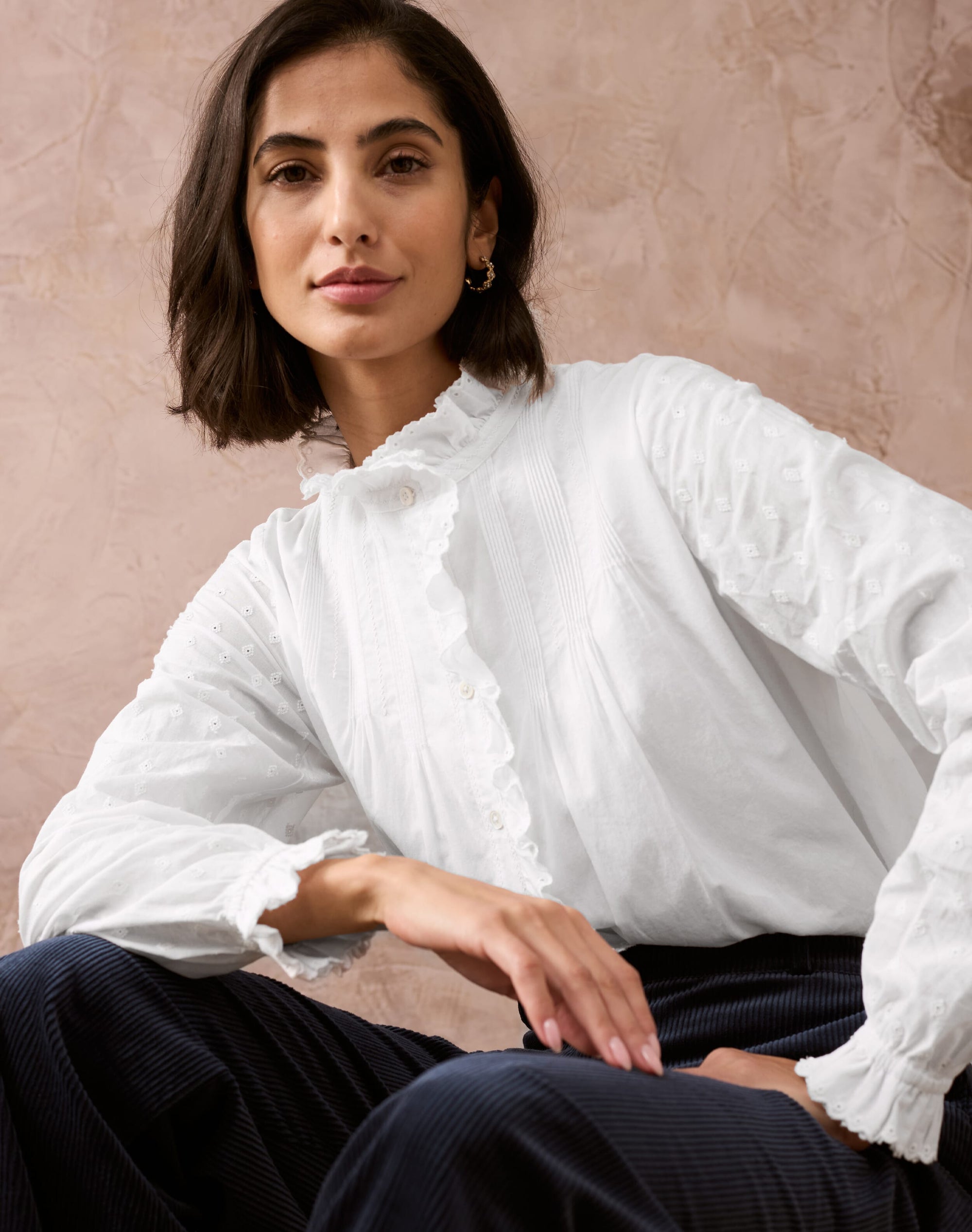 Organic Cotton Pie Crust Blouse