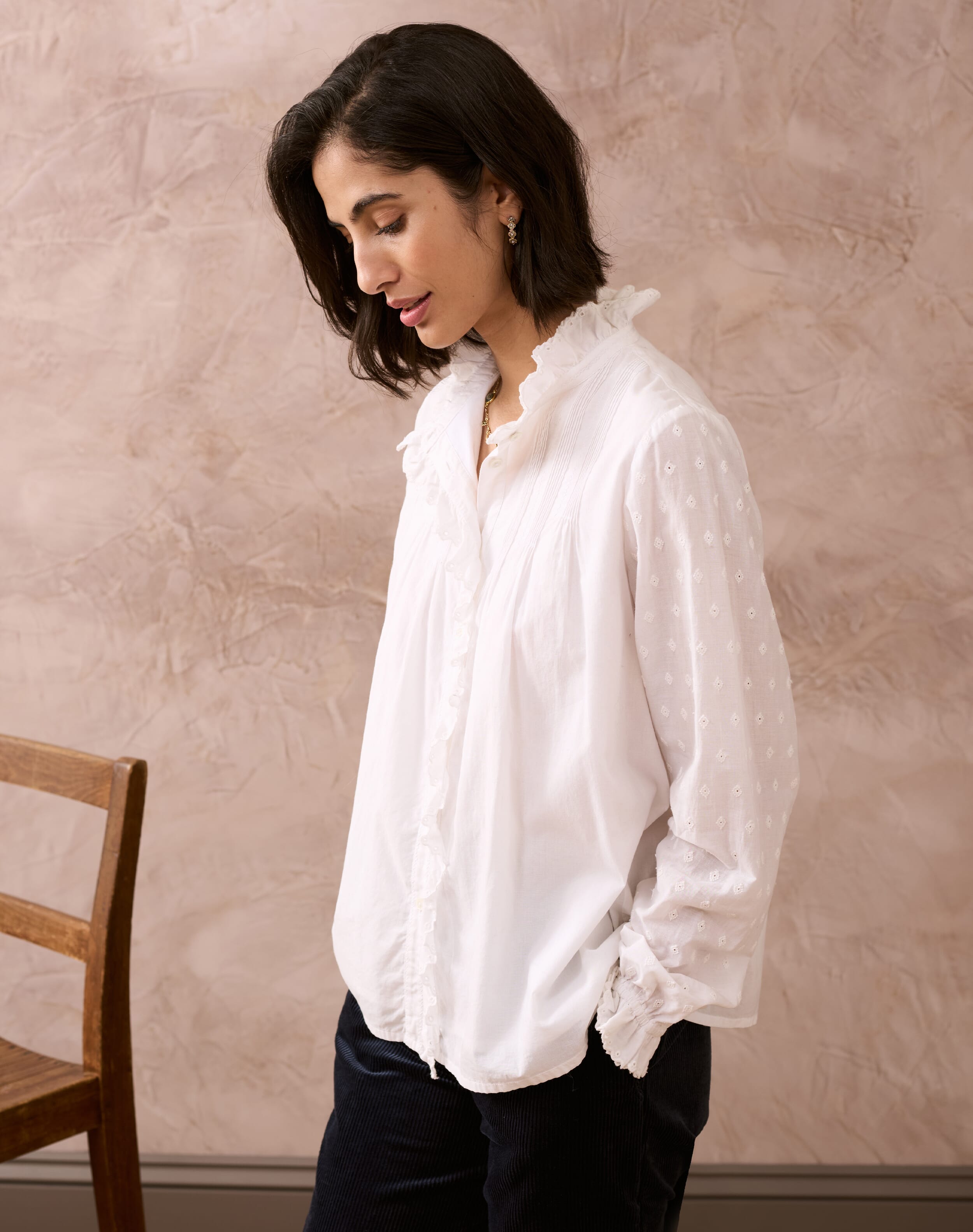 Organic Cotton Pie Crust Blouse
