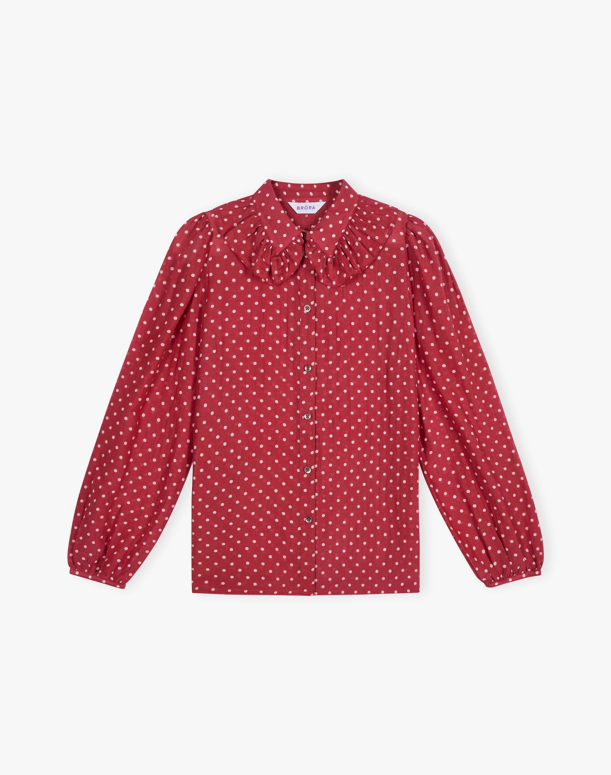 Silk Cotton Polka Dot Print Blouse