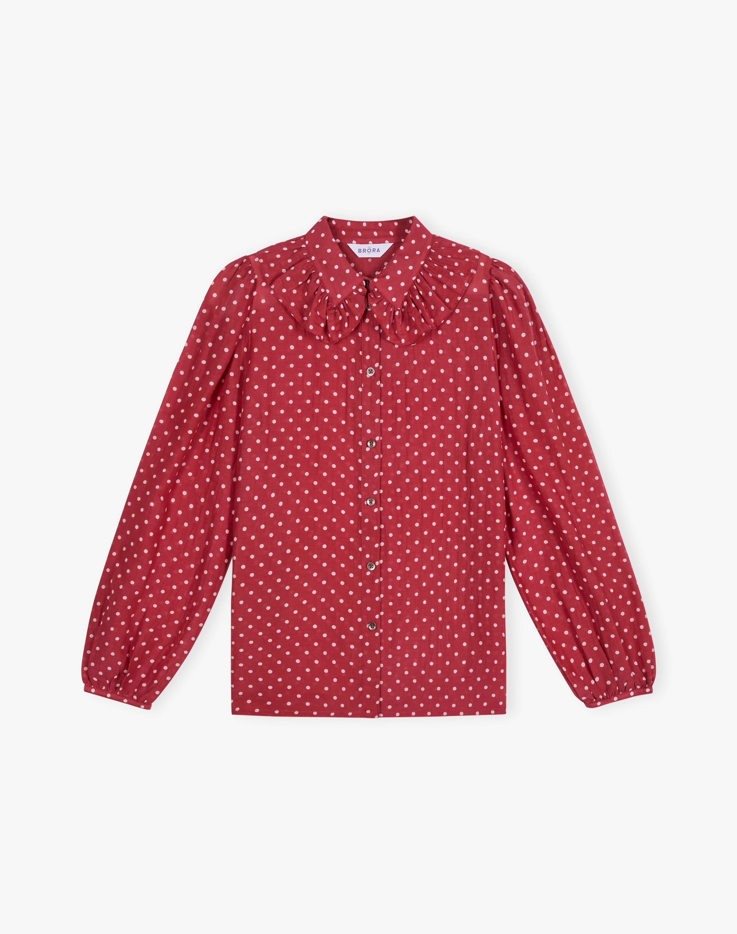 Silk Cotton Polka Dot Print Blouse