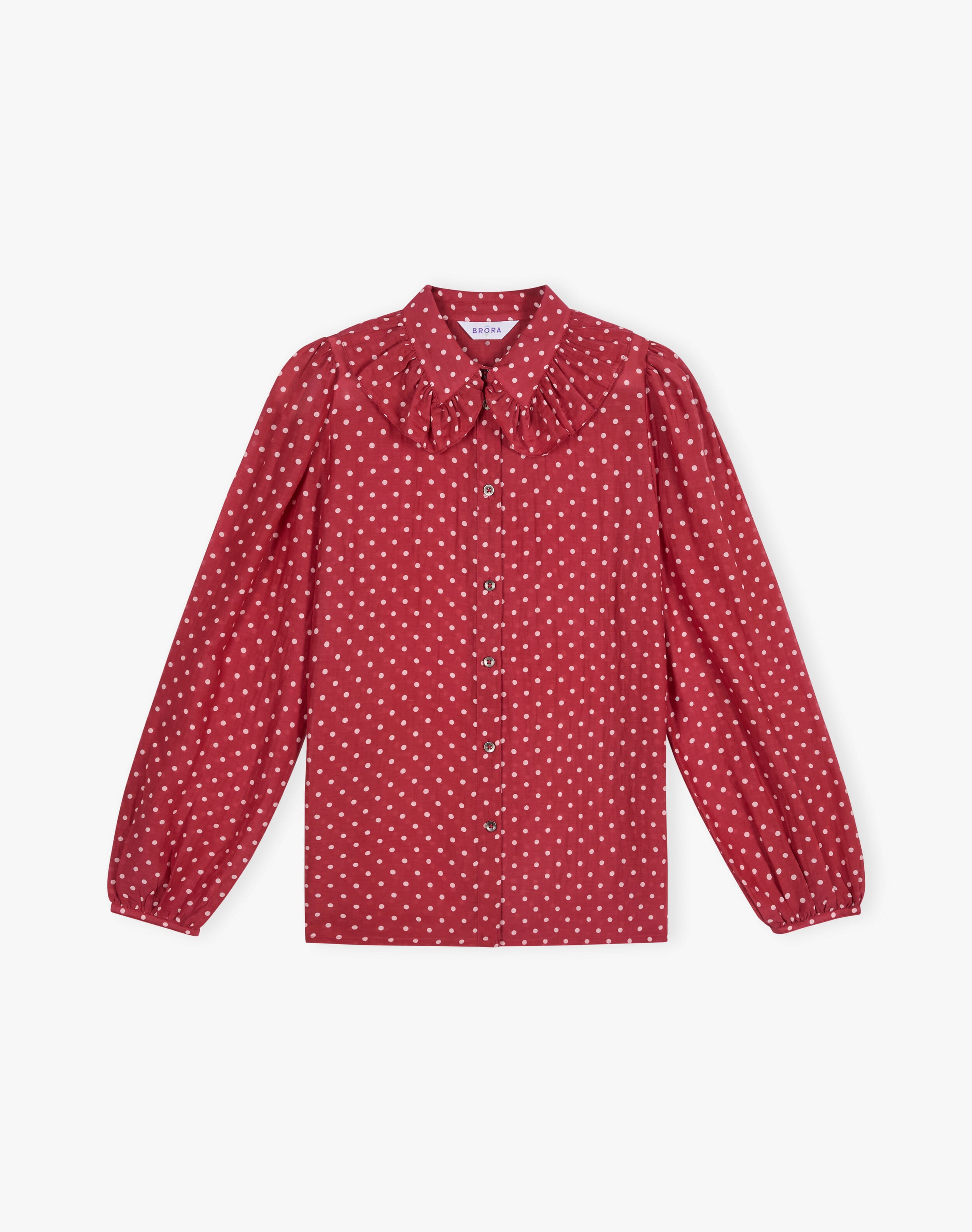 Silk Cotton Polka Dot Print Blouse