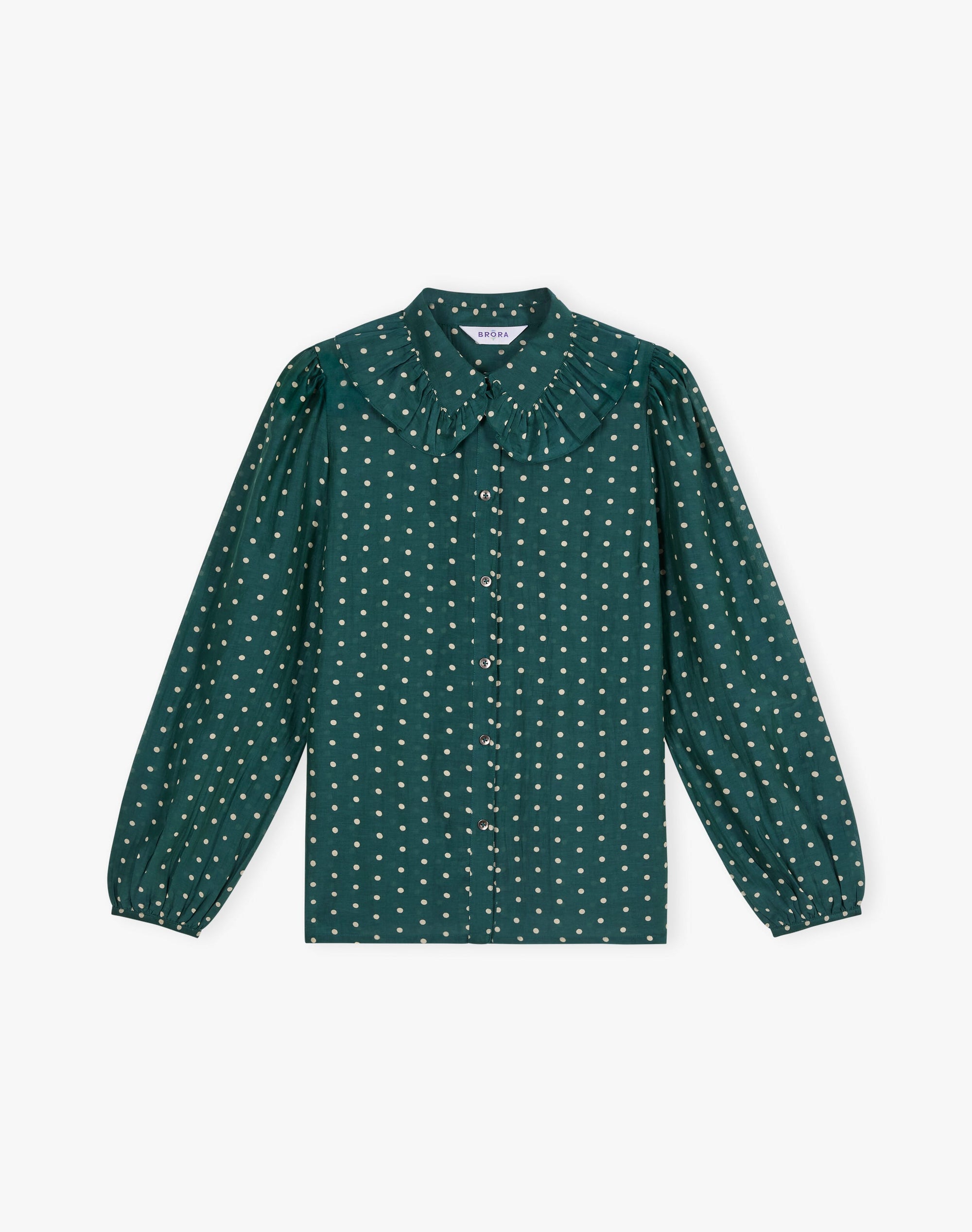 Silk Cotton Polka Dot Print Blouse