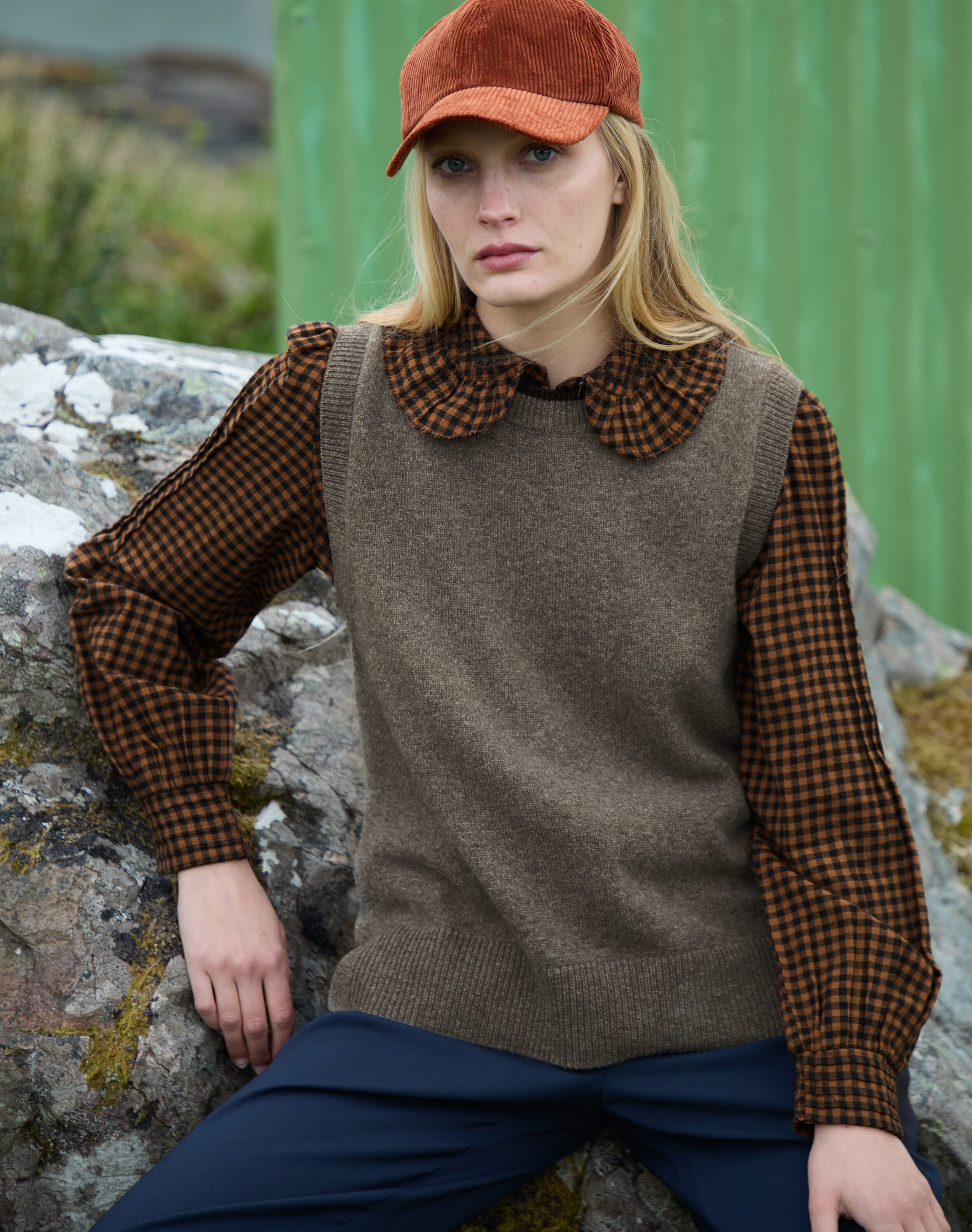 Brushed Cotton Gingham Blouse