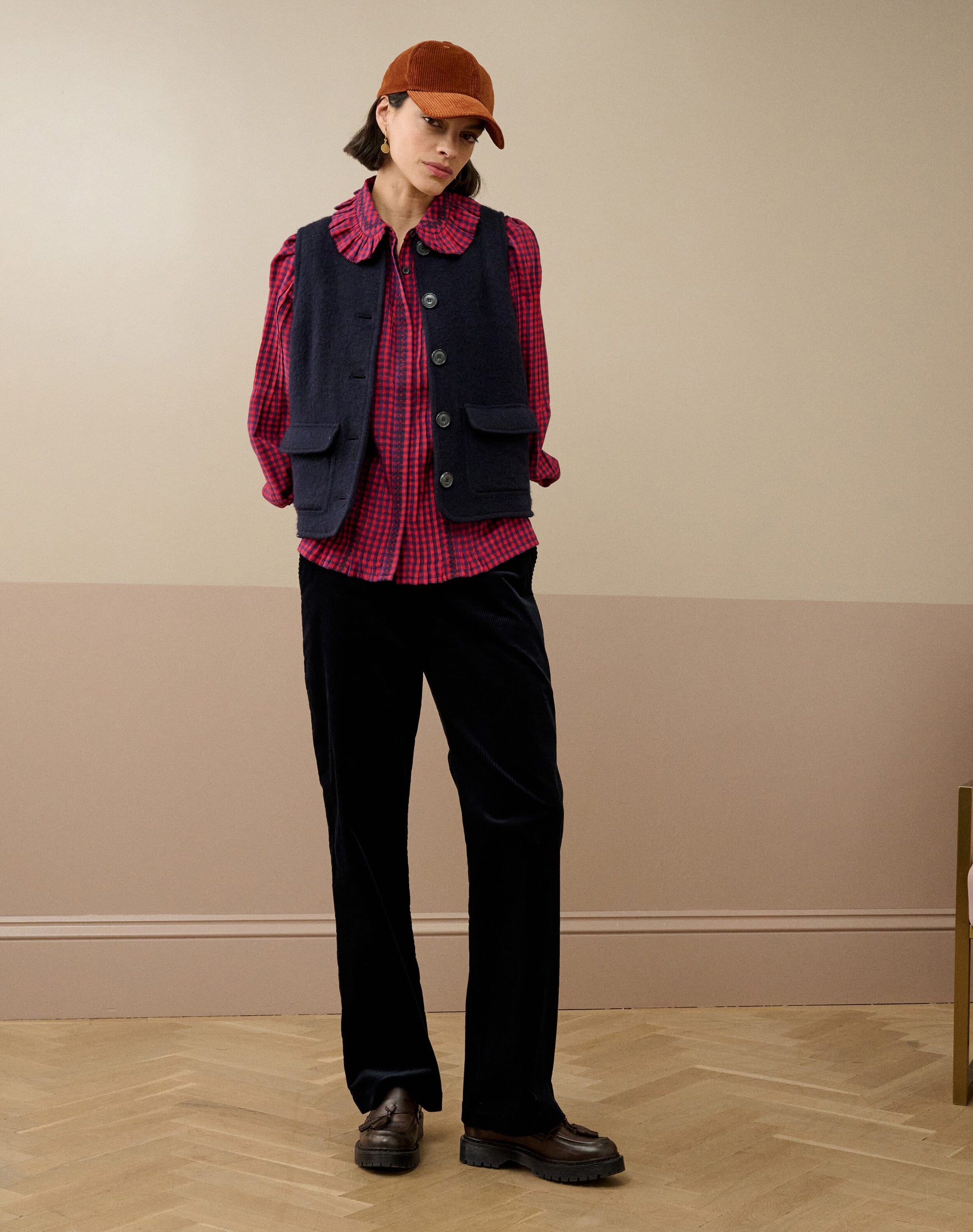 Brushed Cotton Gingham Blouse