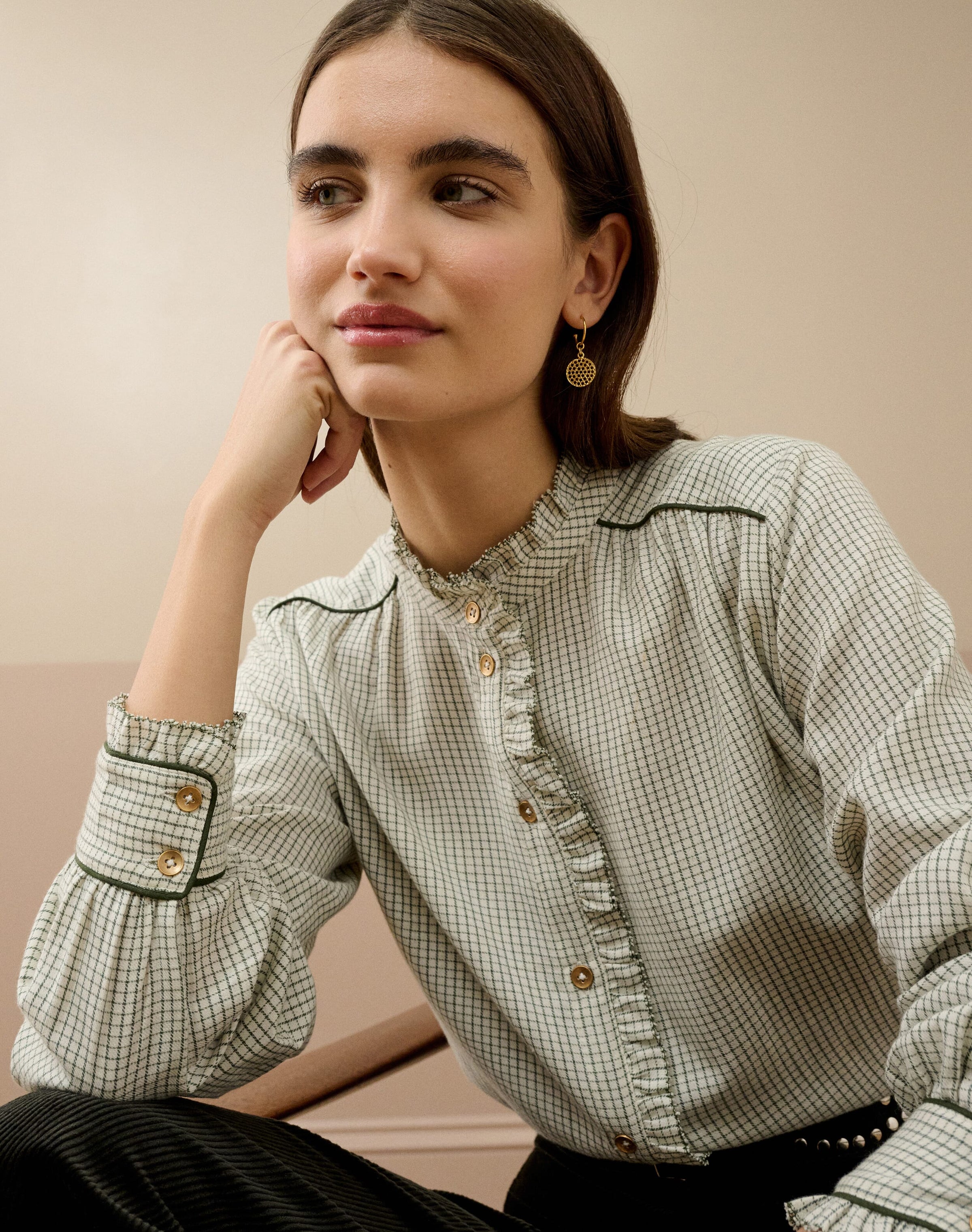 Brushed Cotton Pie Crust Shirt