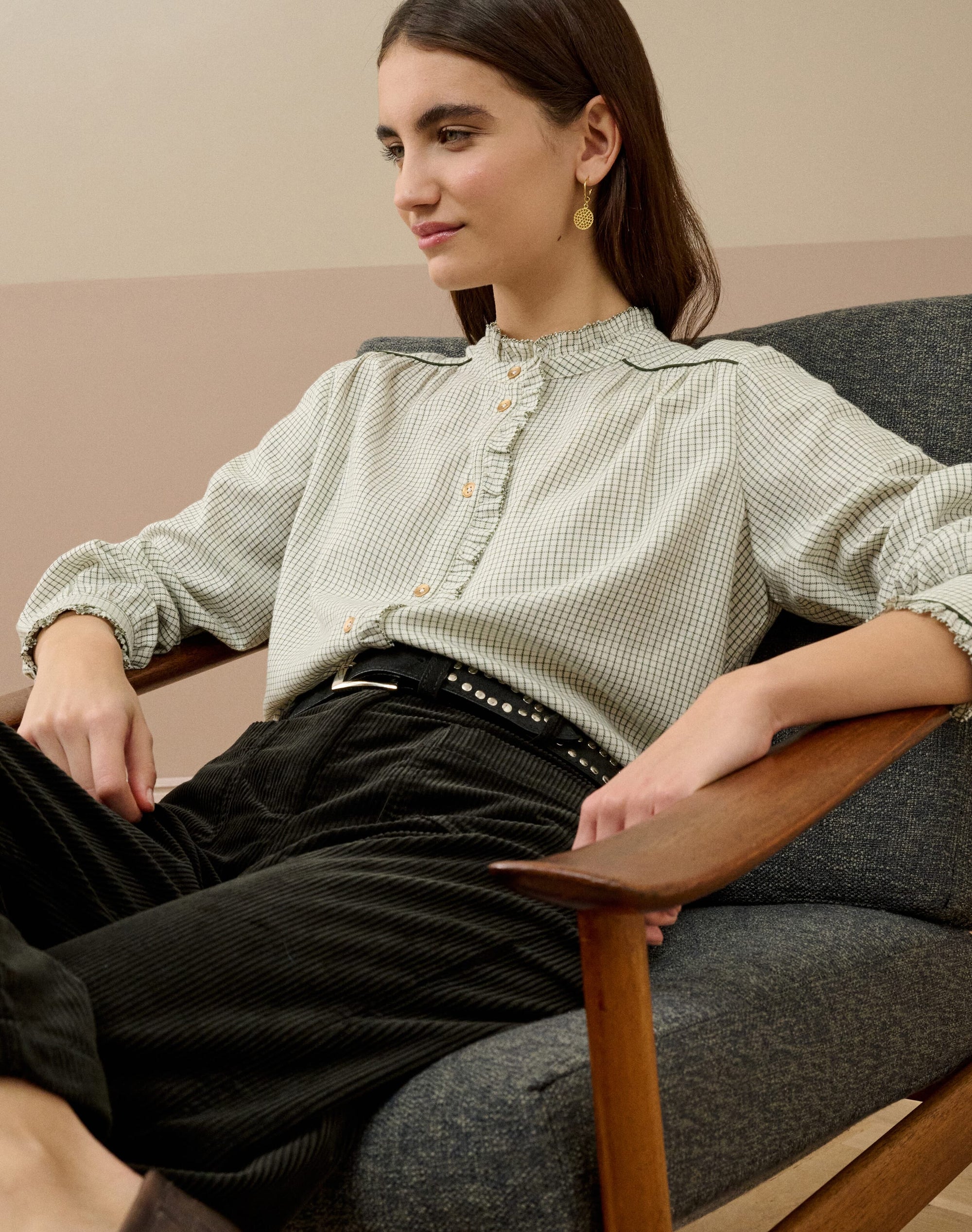 Brushed Cotton Pie Crust Shirt