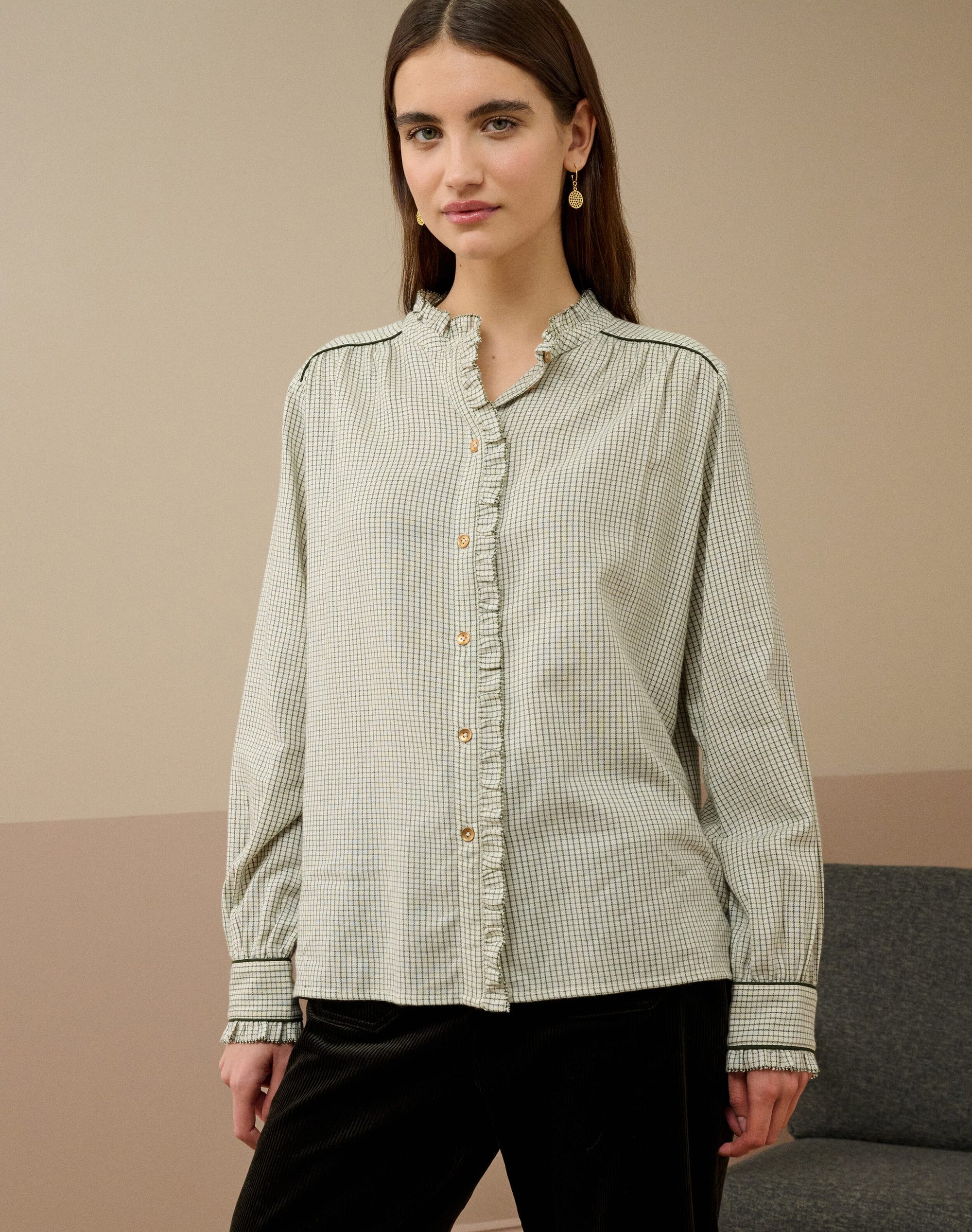 Brushed Cotton Pie Crust Shirt
