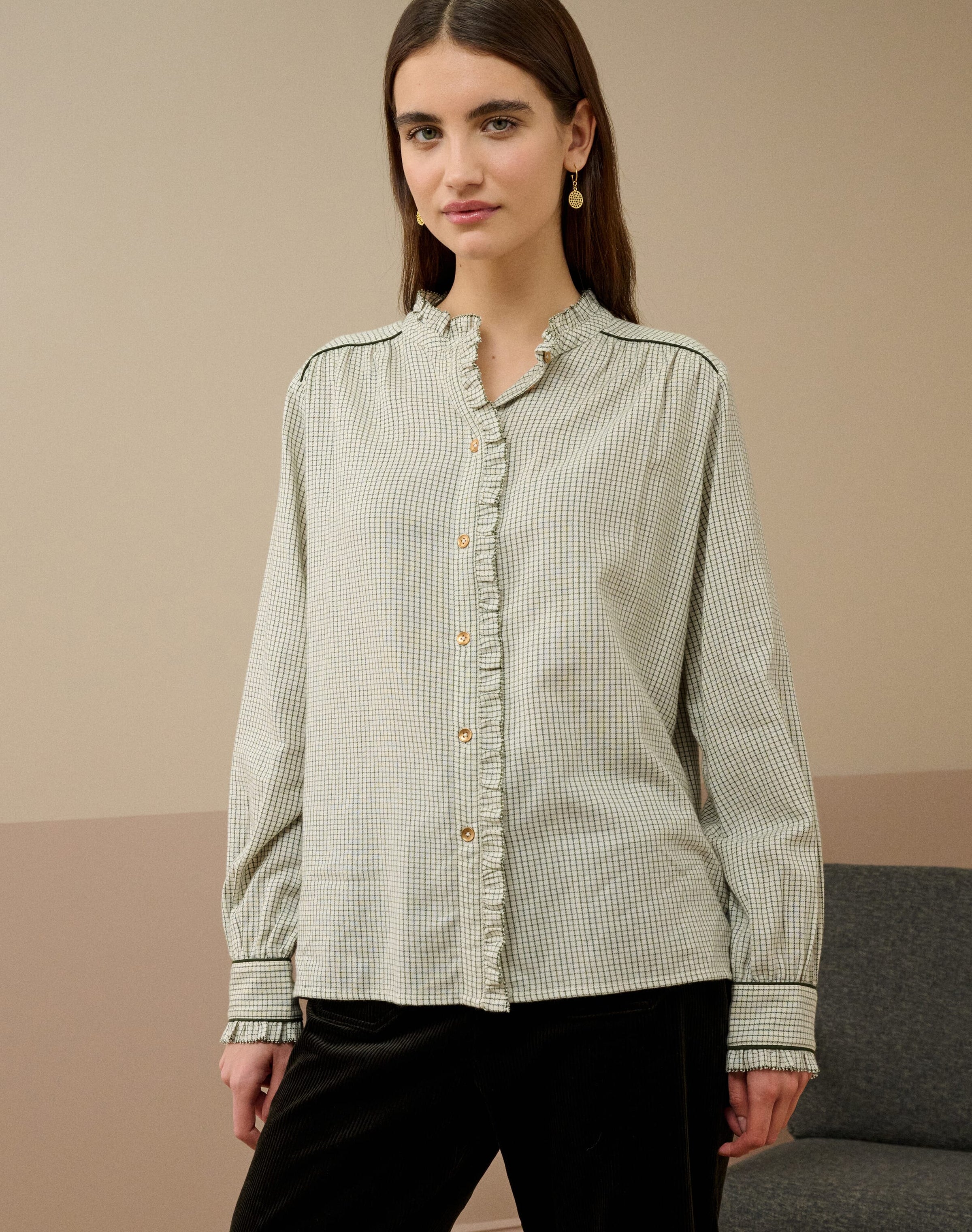 Brushed Cotton Pie Crust Shirt
