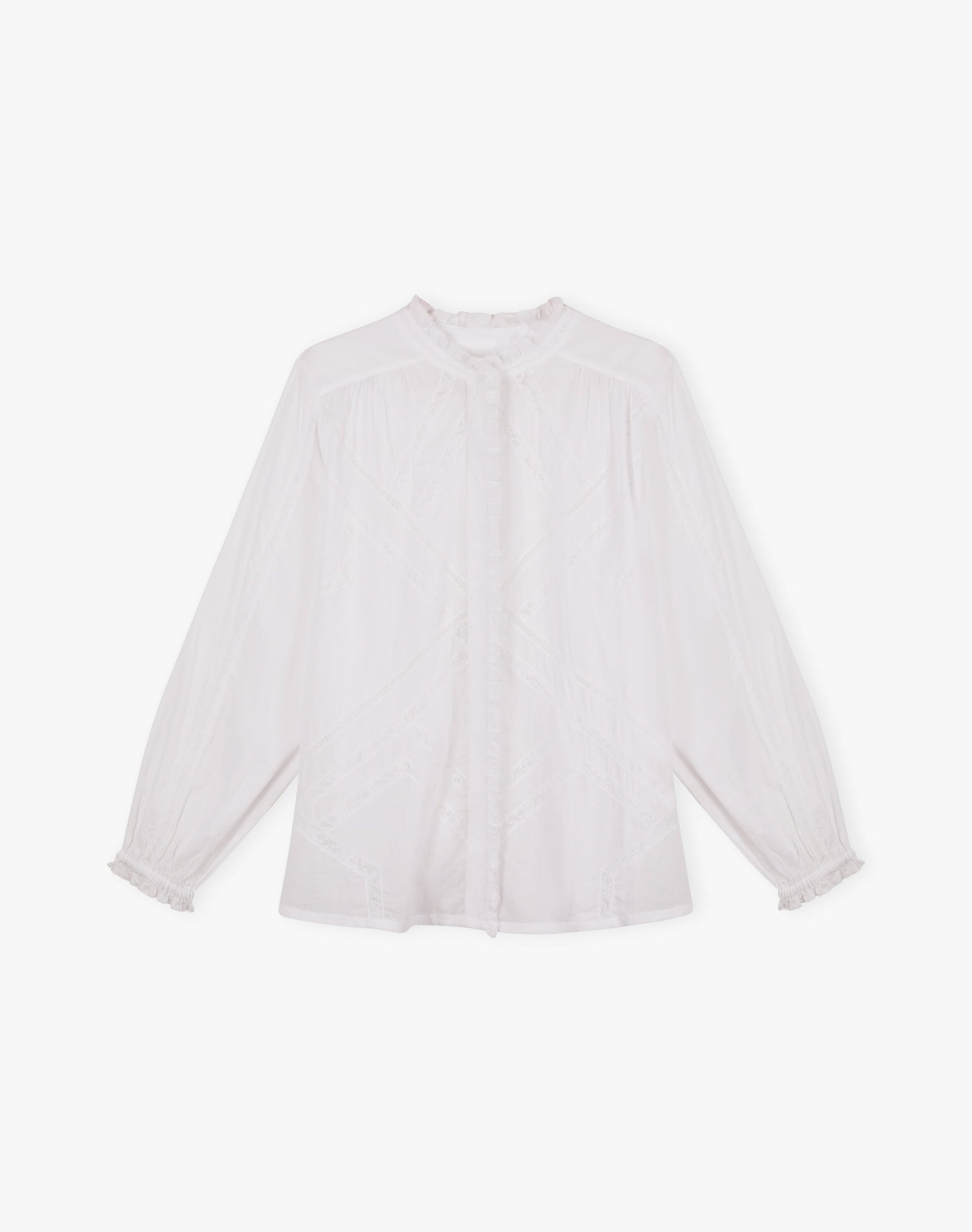 Organic Cotton Lace Smock Blouse