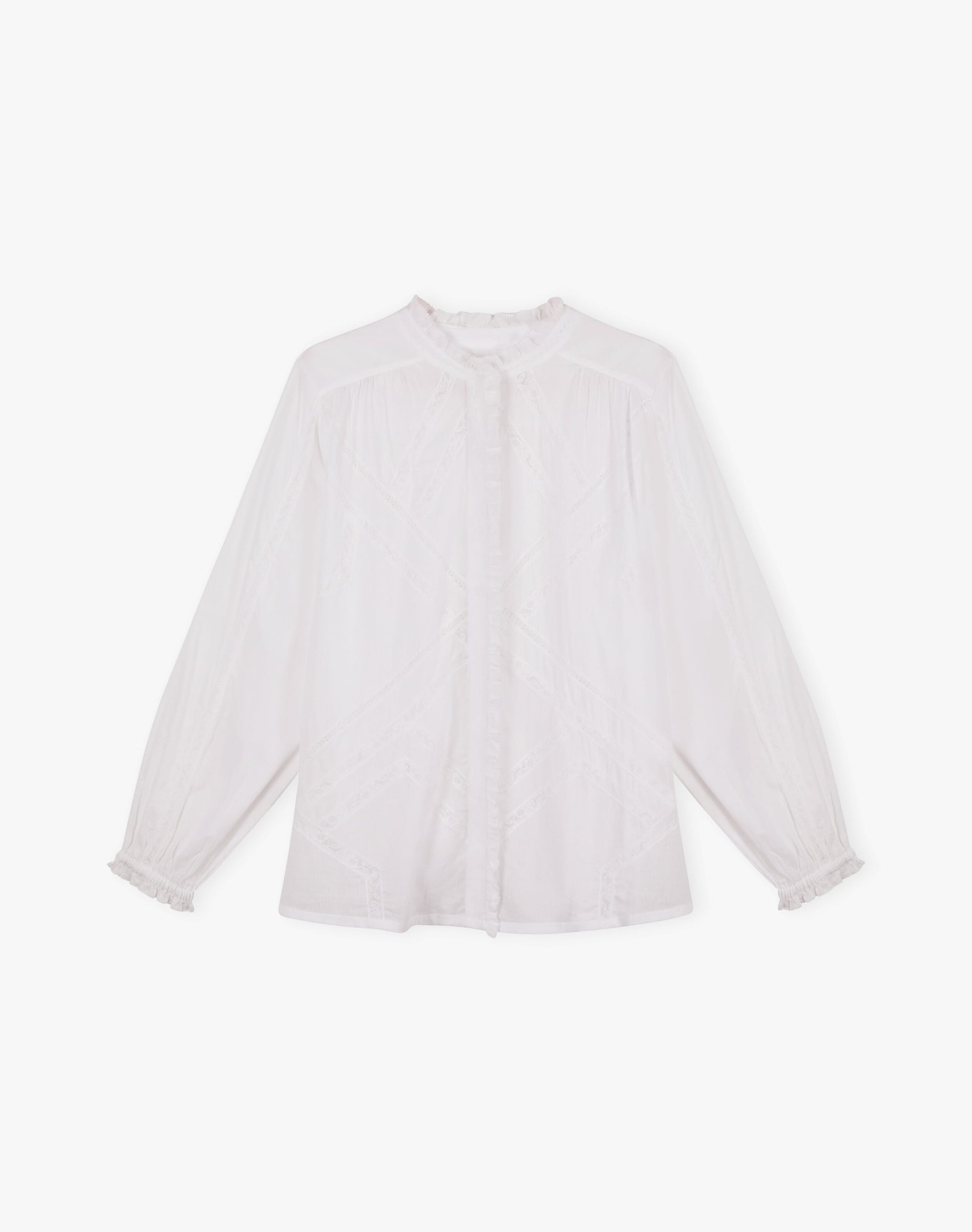 Organic Cotton Lace Smock Blouse