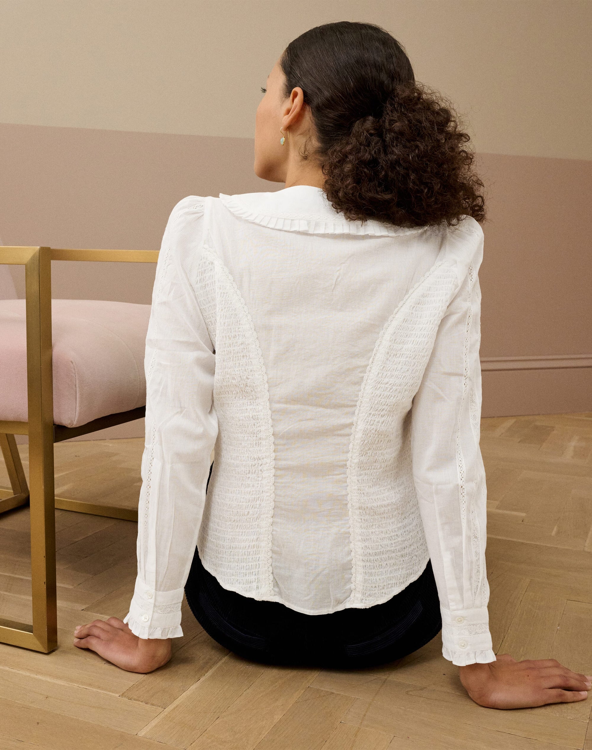 Organic Cotton Embroidered Fitted Blouse