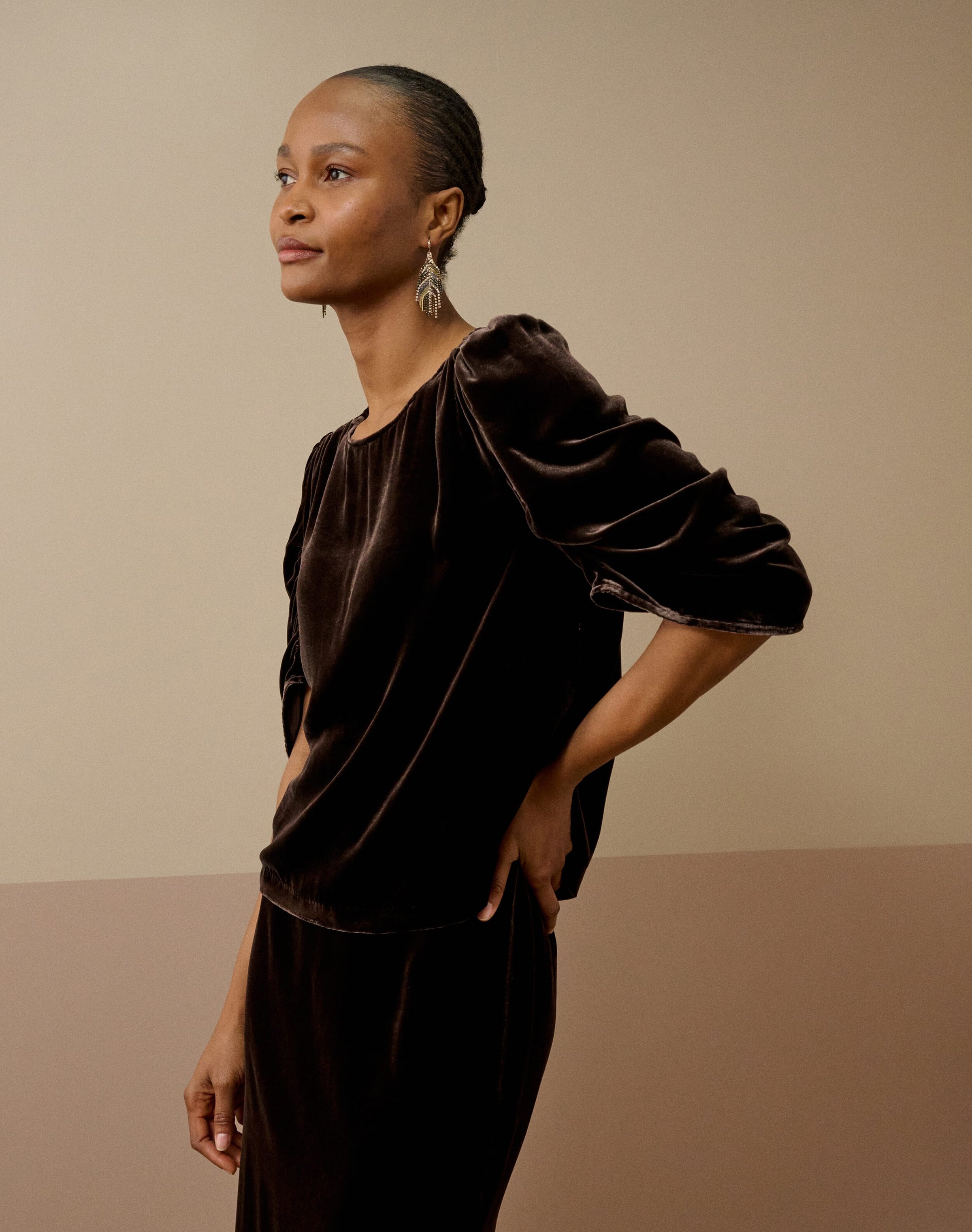Silk Velvet Blouse