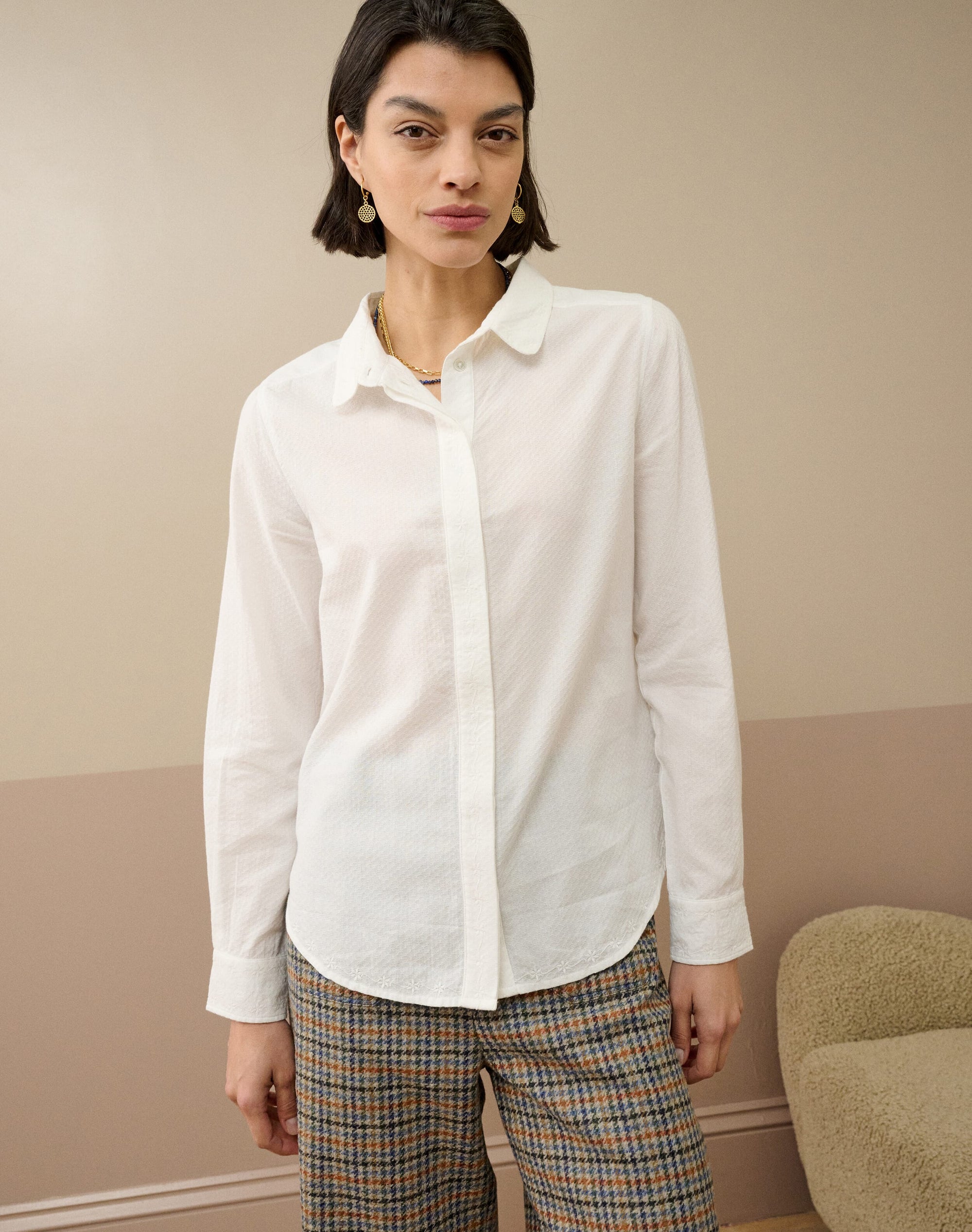 Organic Textured Cotton Shirt