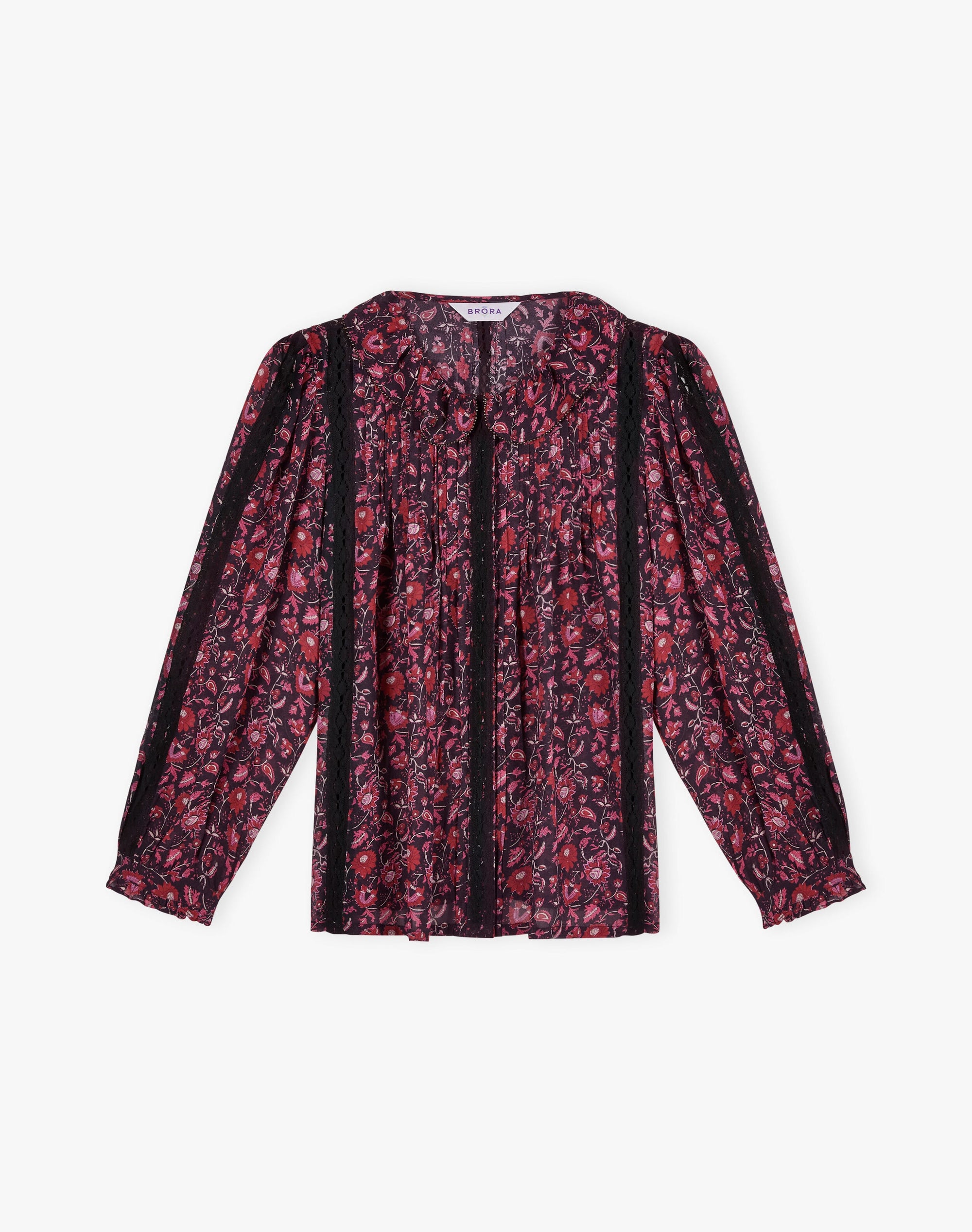 Silk Botanical Print Blouse