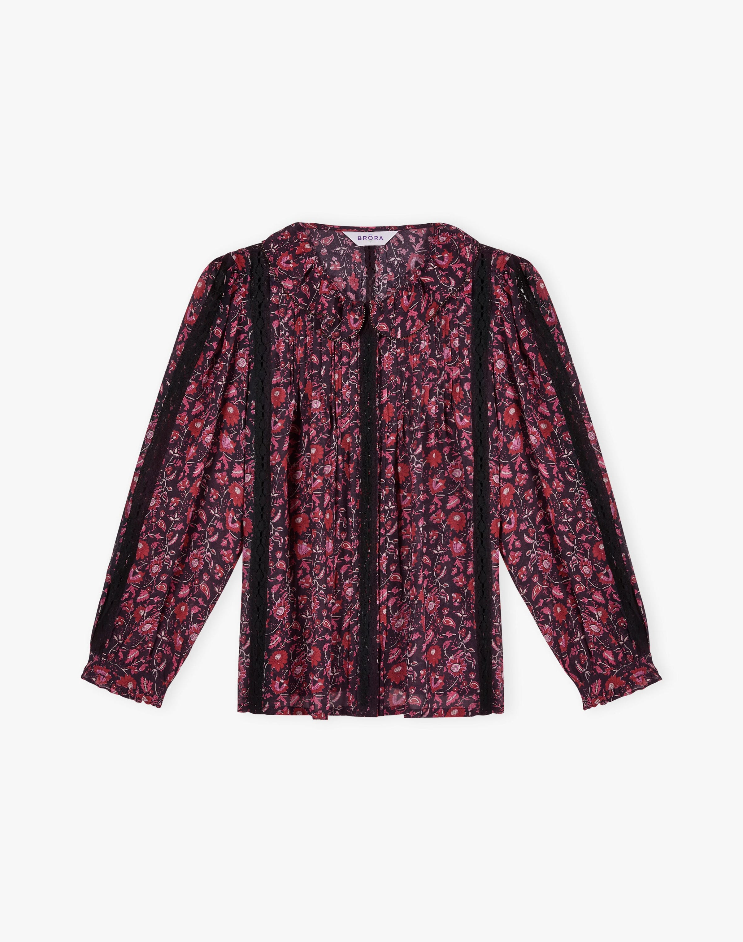 Silk Botanical Print Blouse