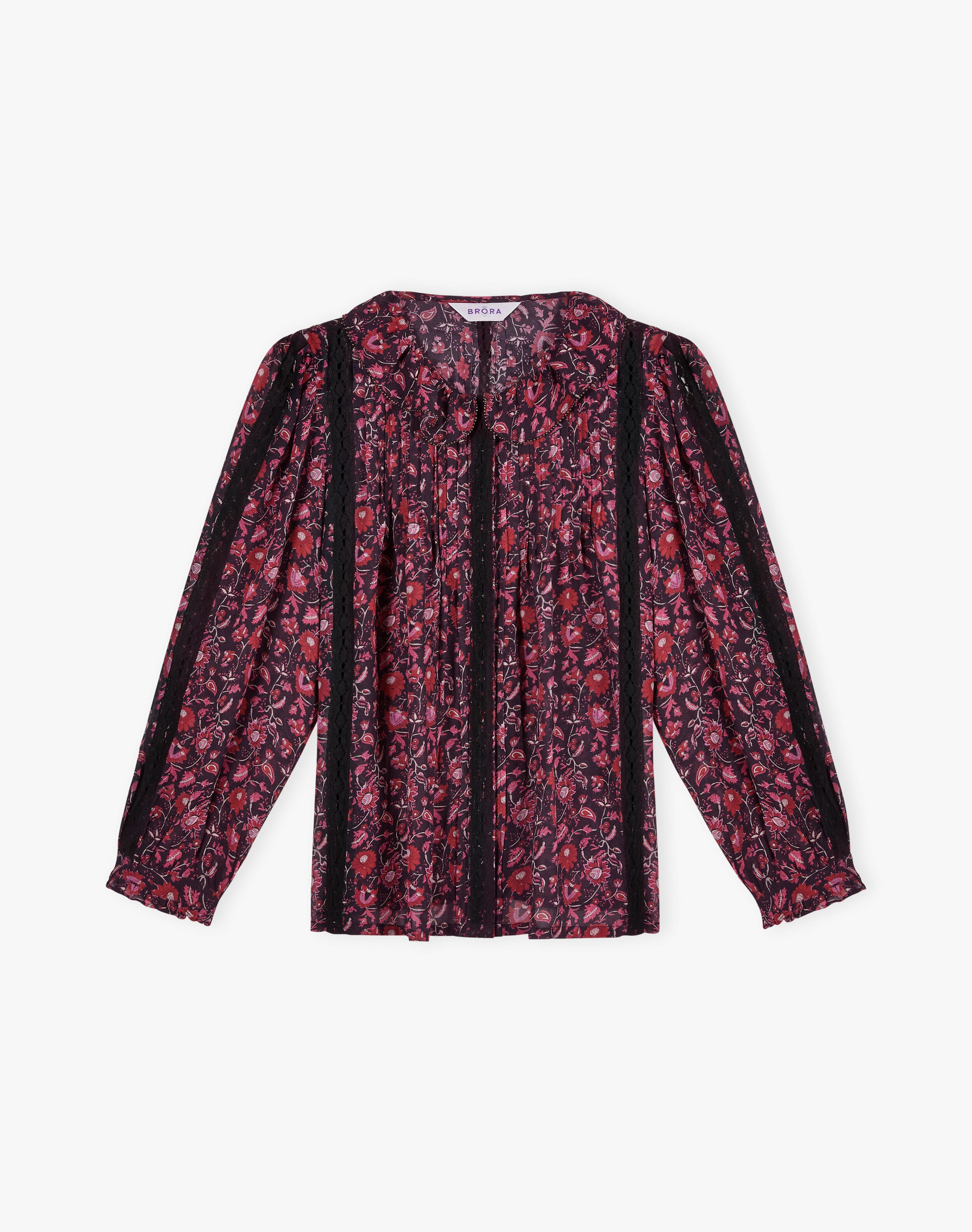 Silk Botanical Print Blouse