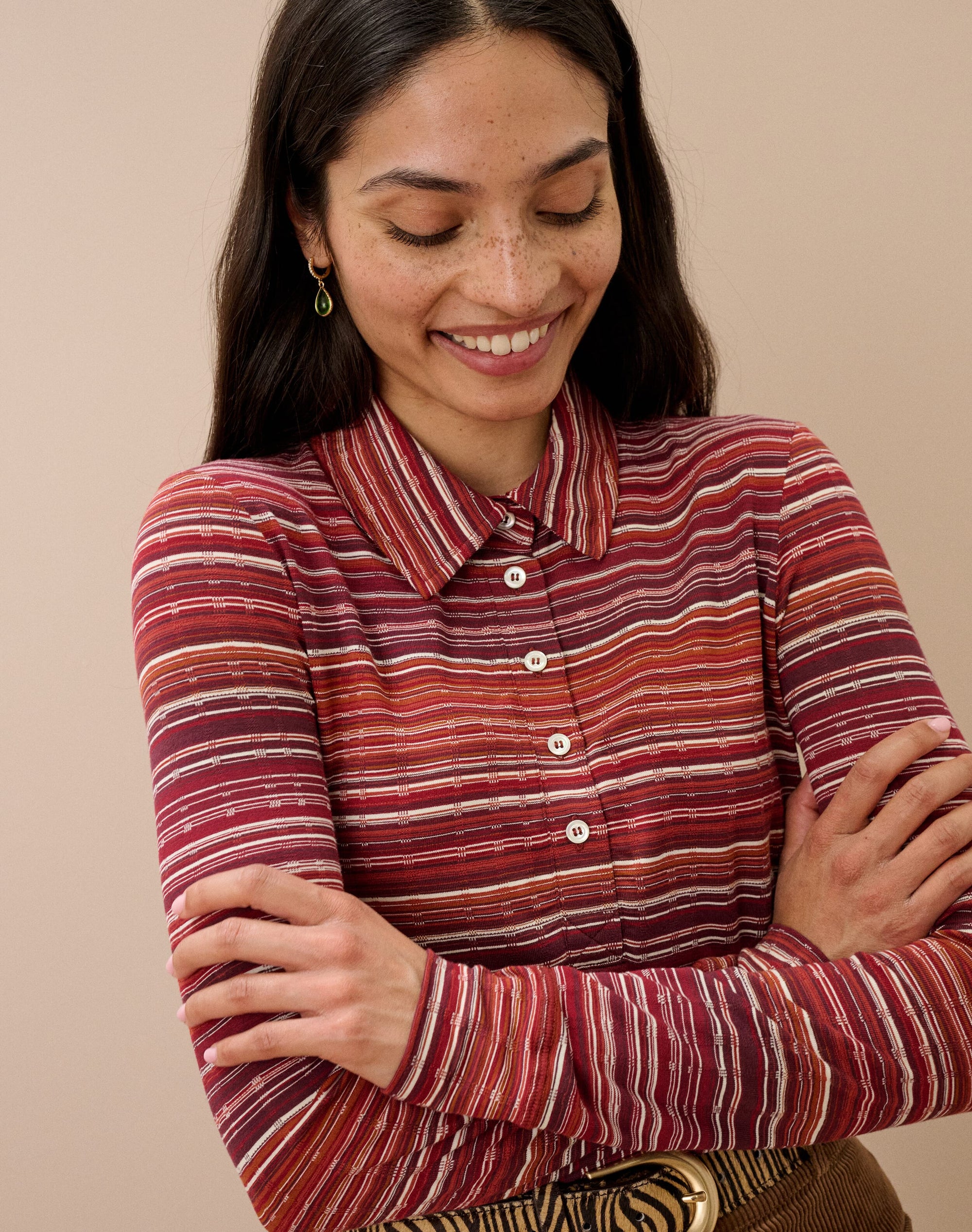 Fine Stripe Jersey Shirt