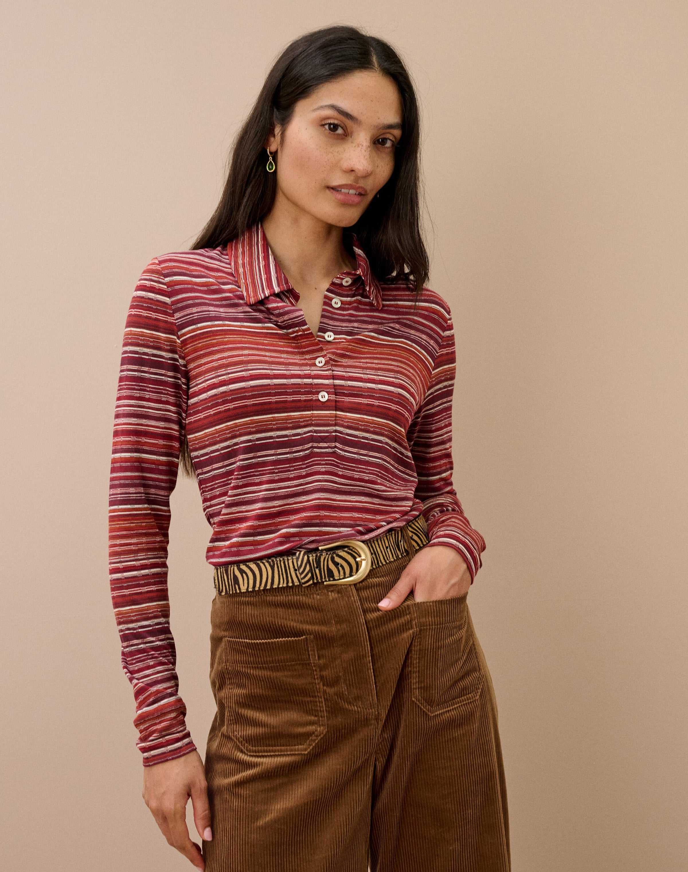 Fine Stripe Jersey Shirt