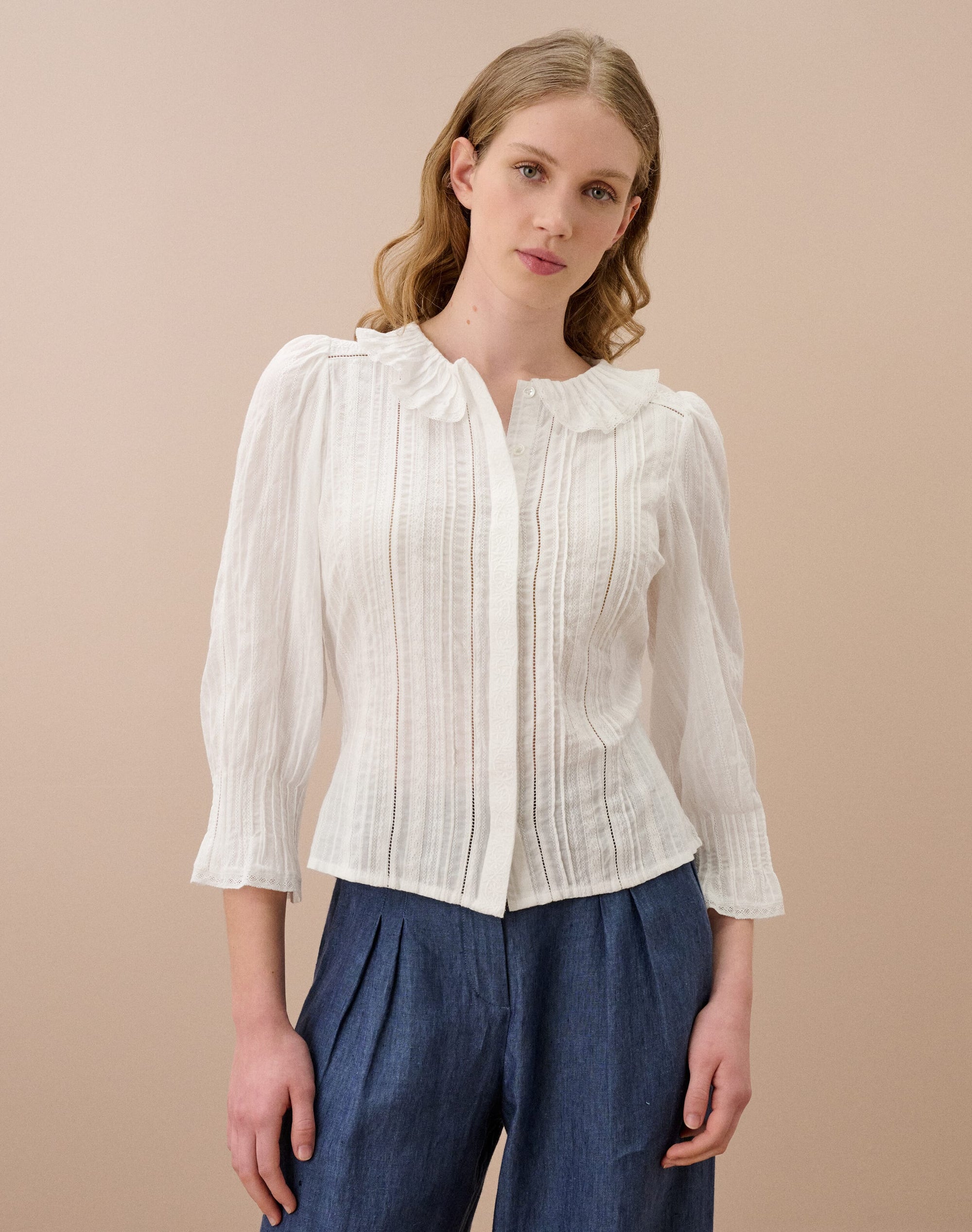 Organic Cotton Fitted Blouse