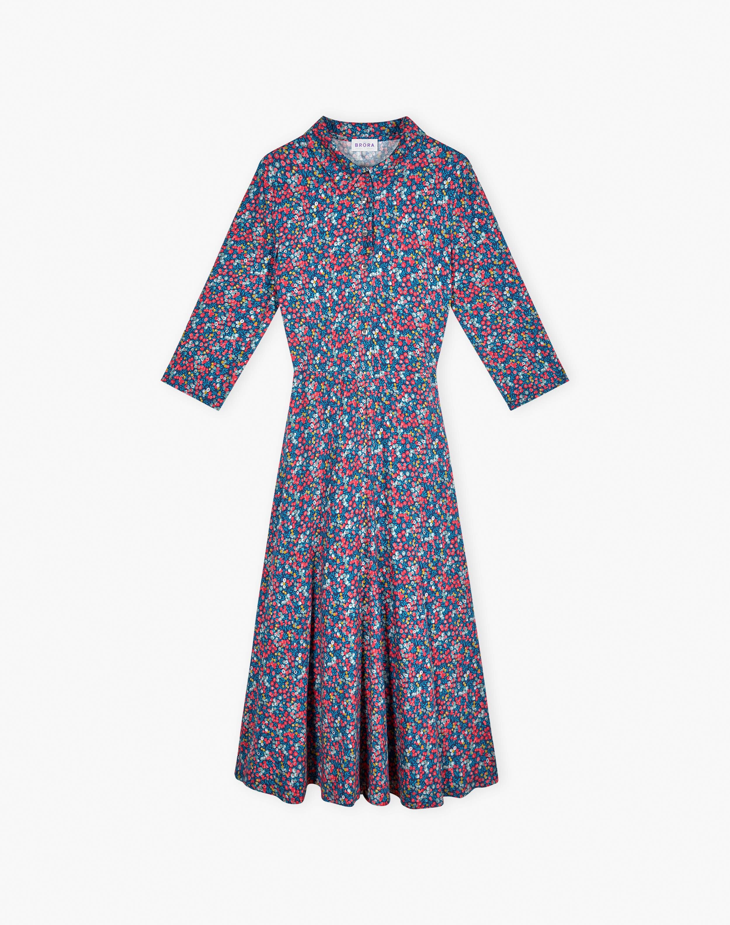 Liberty Print Jersey Shirt Dress