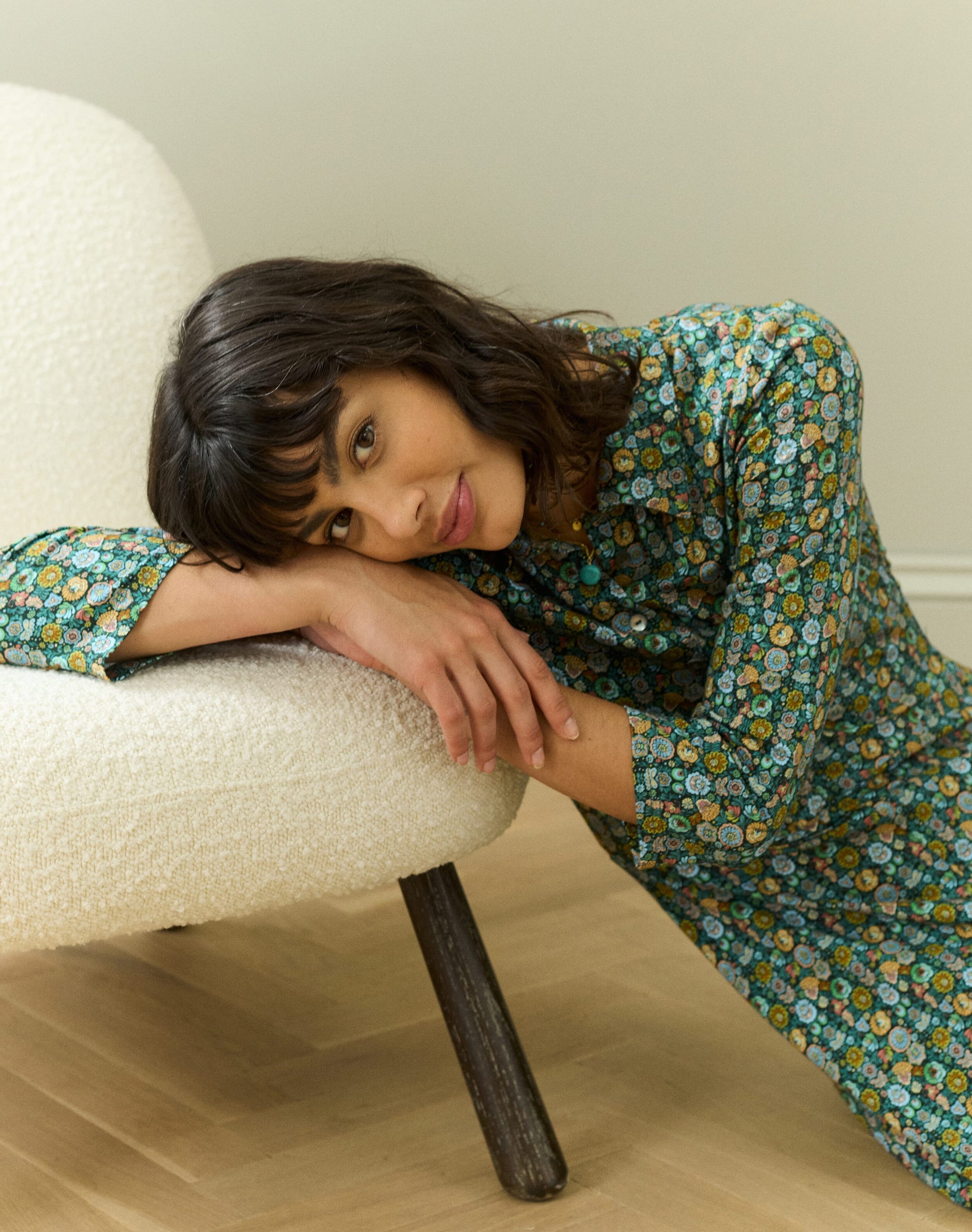 Liberty Print Jersey Shirt Dress