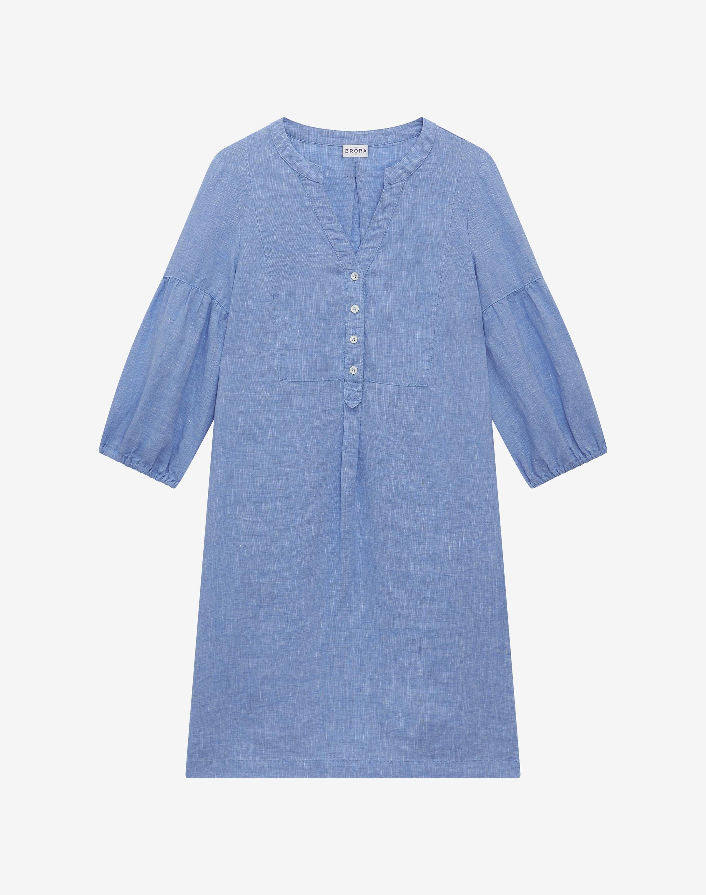 Cross Dye Linen Tunic Dress