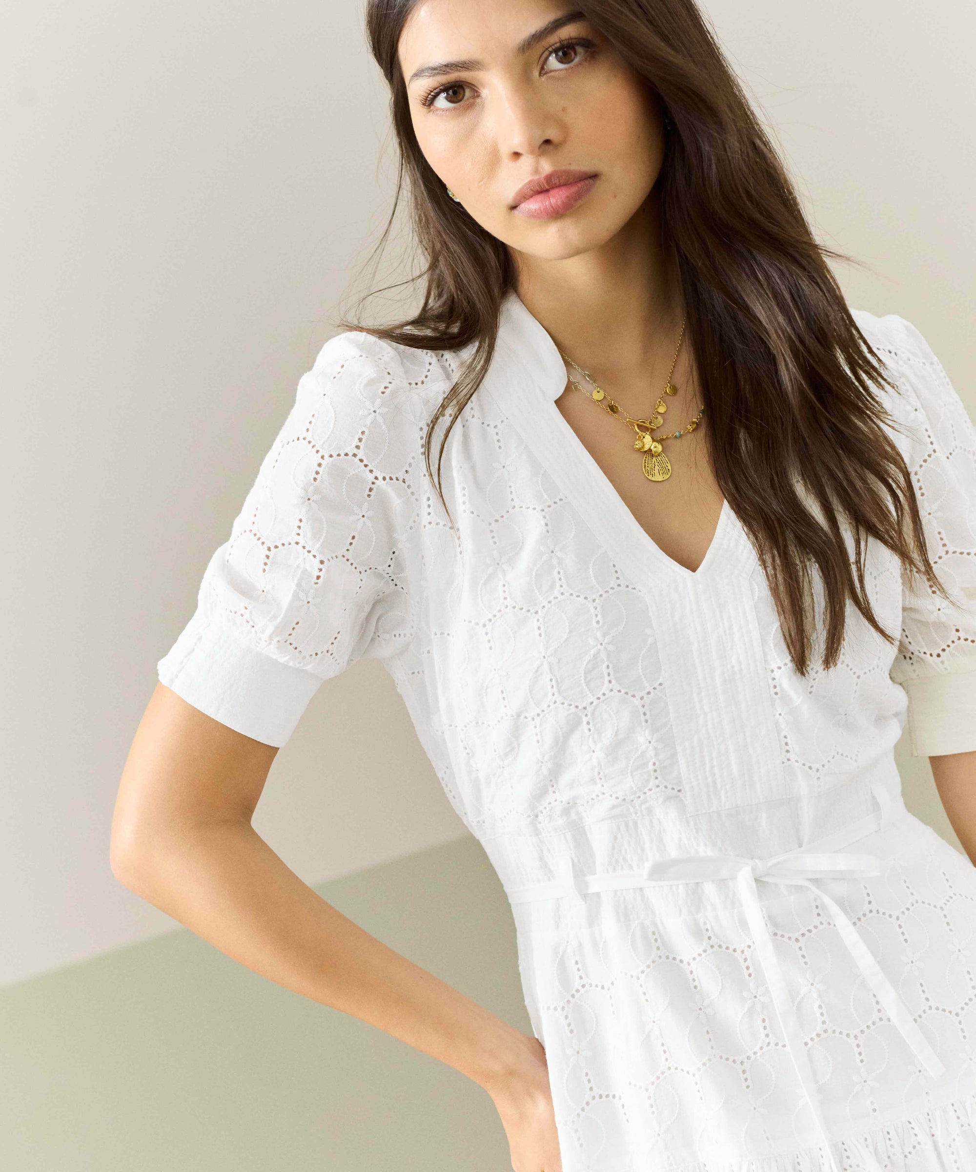 Cotton Broderie Anglaise Dress