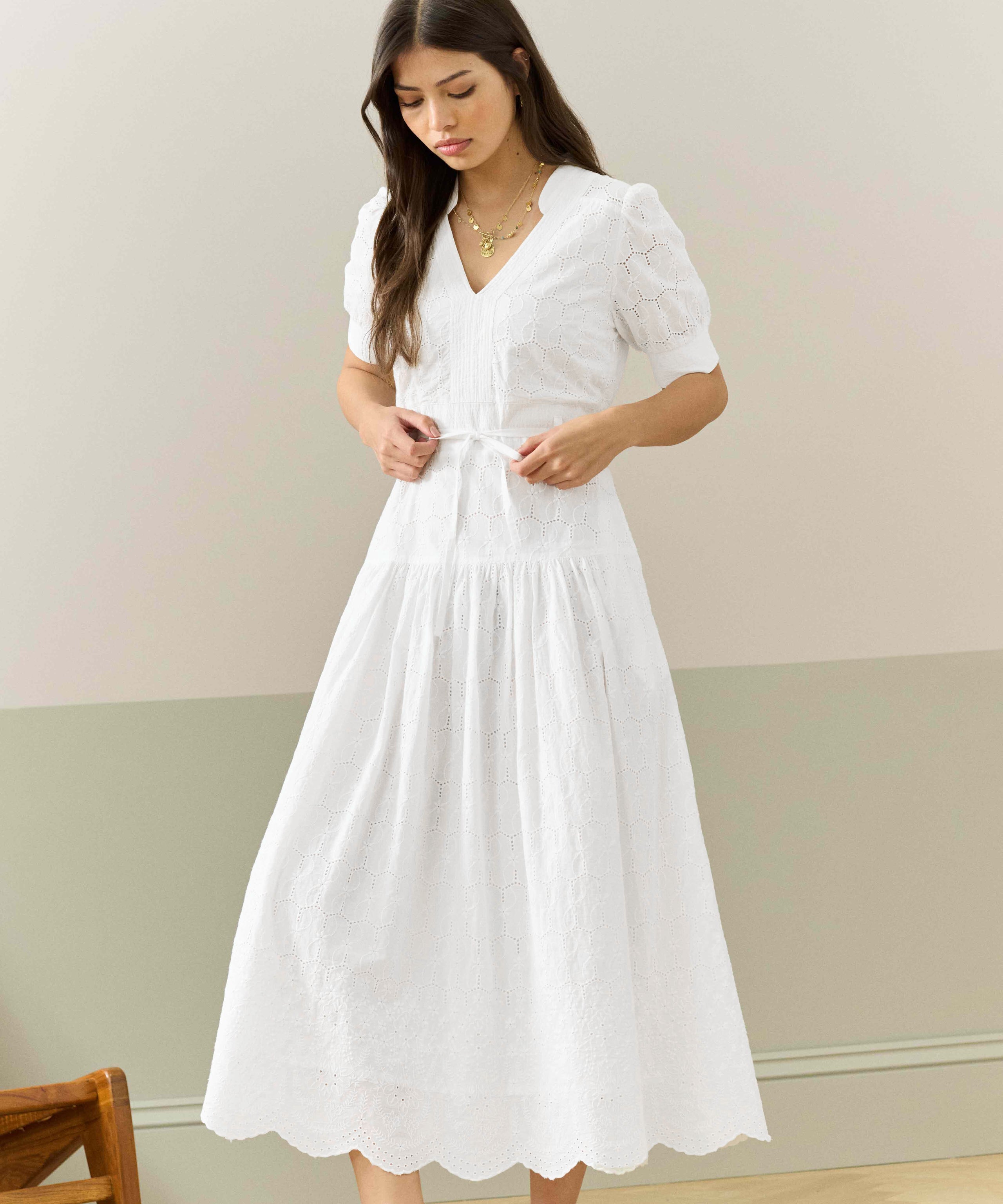 Cotton Broderie Anglaise Dress