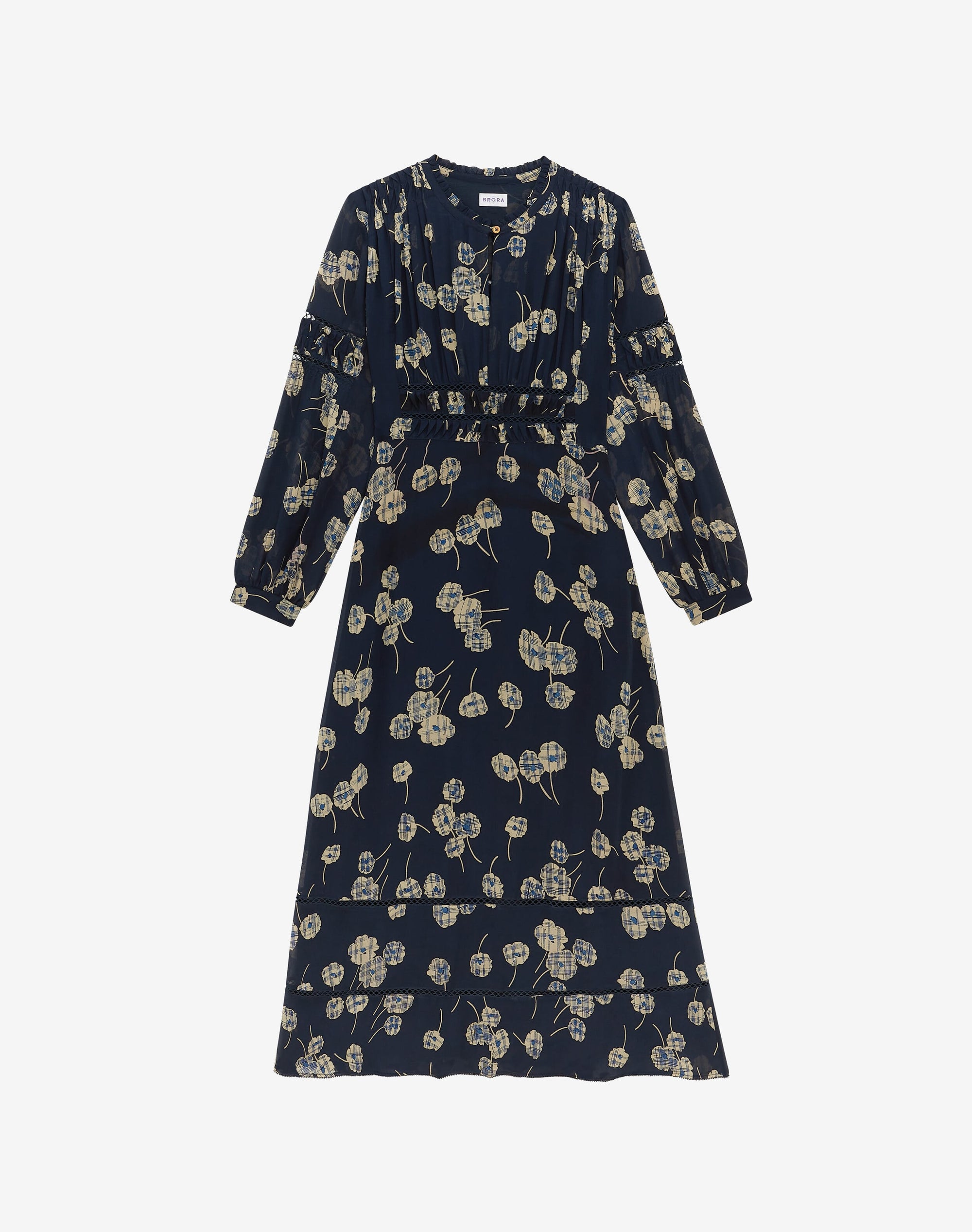 Silk Graphic Flower Dress