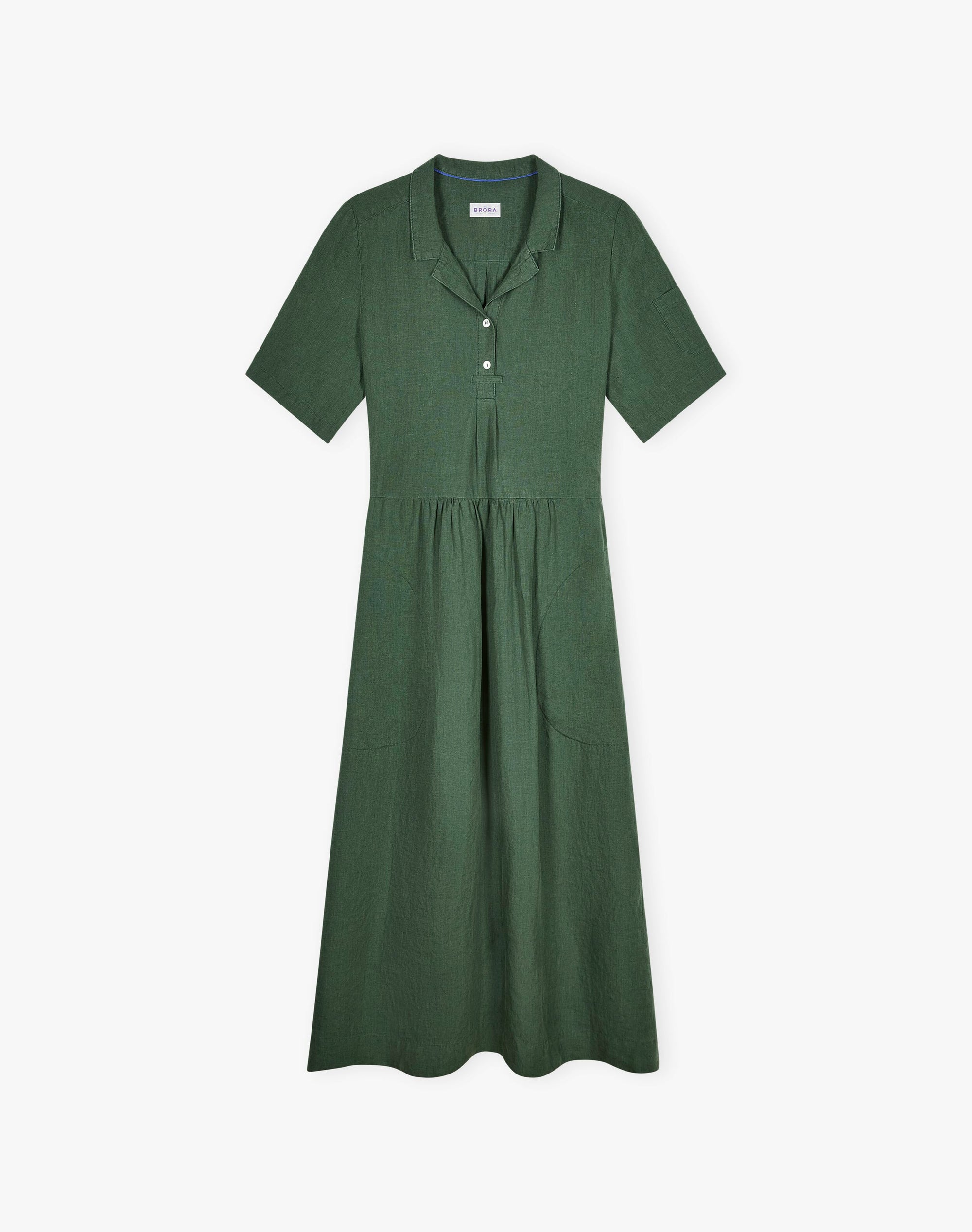 Linen Utility Shirt Dress