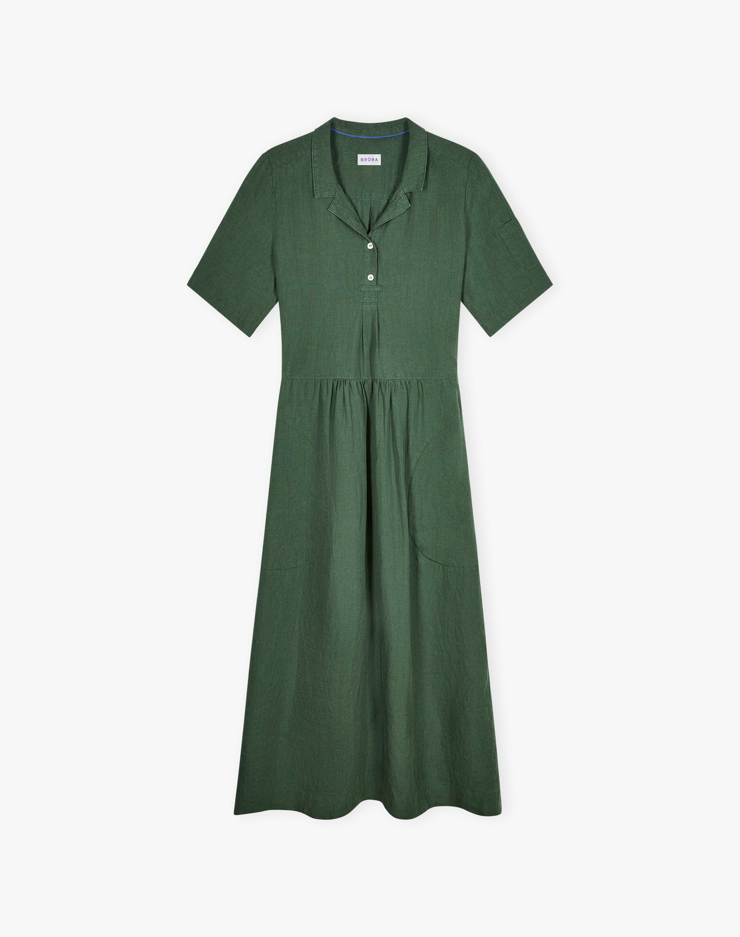 Linen Utility Shirt Dress