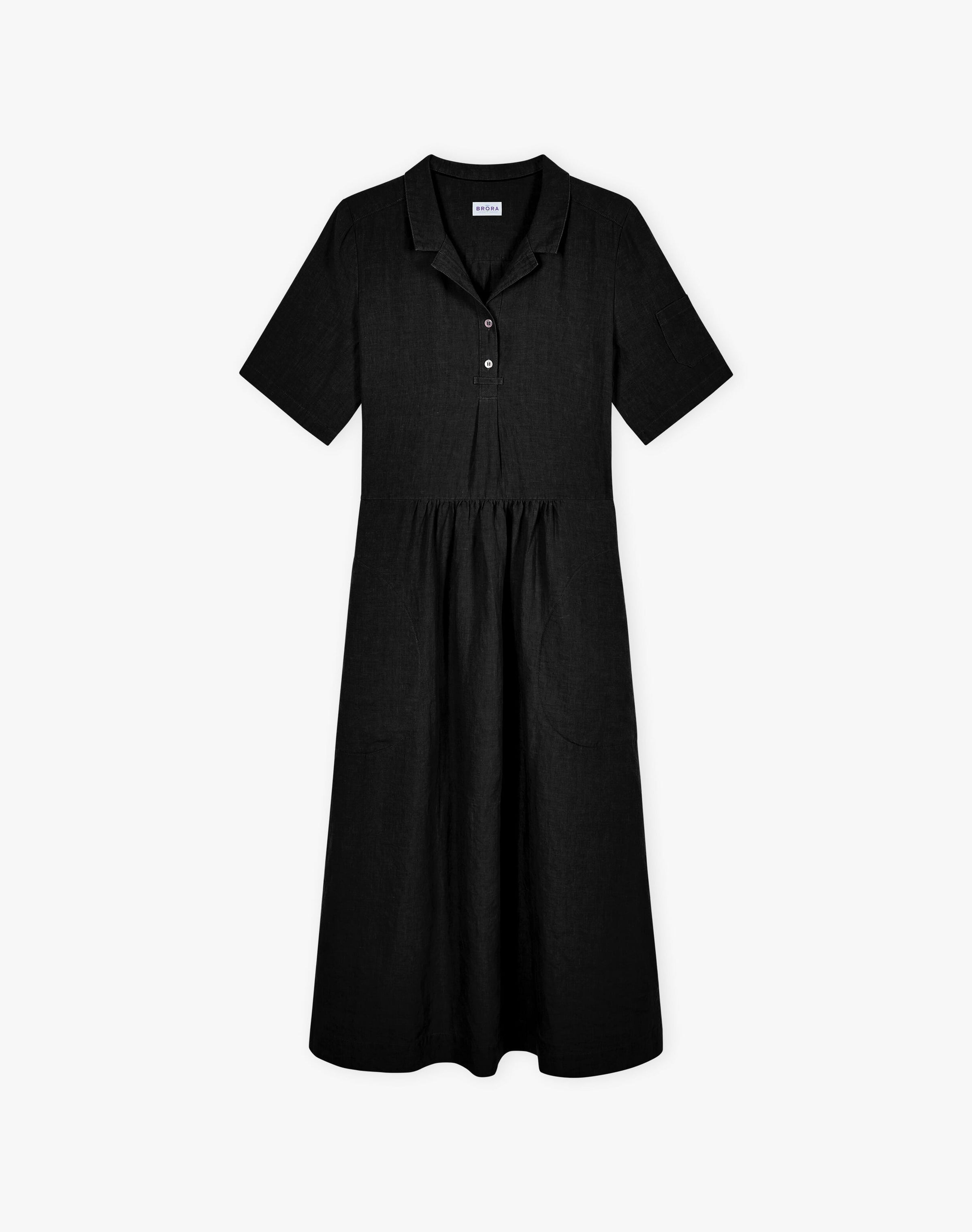 Linen Utility Shirt Dress